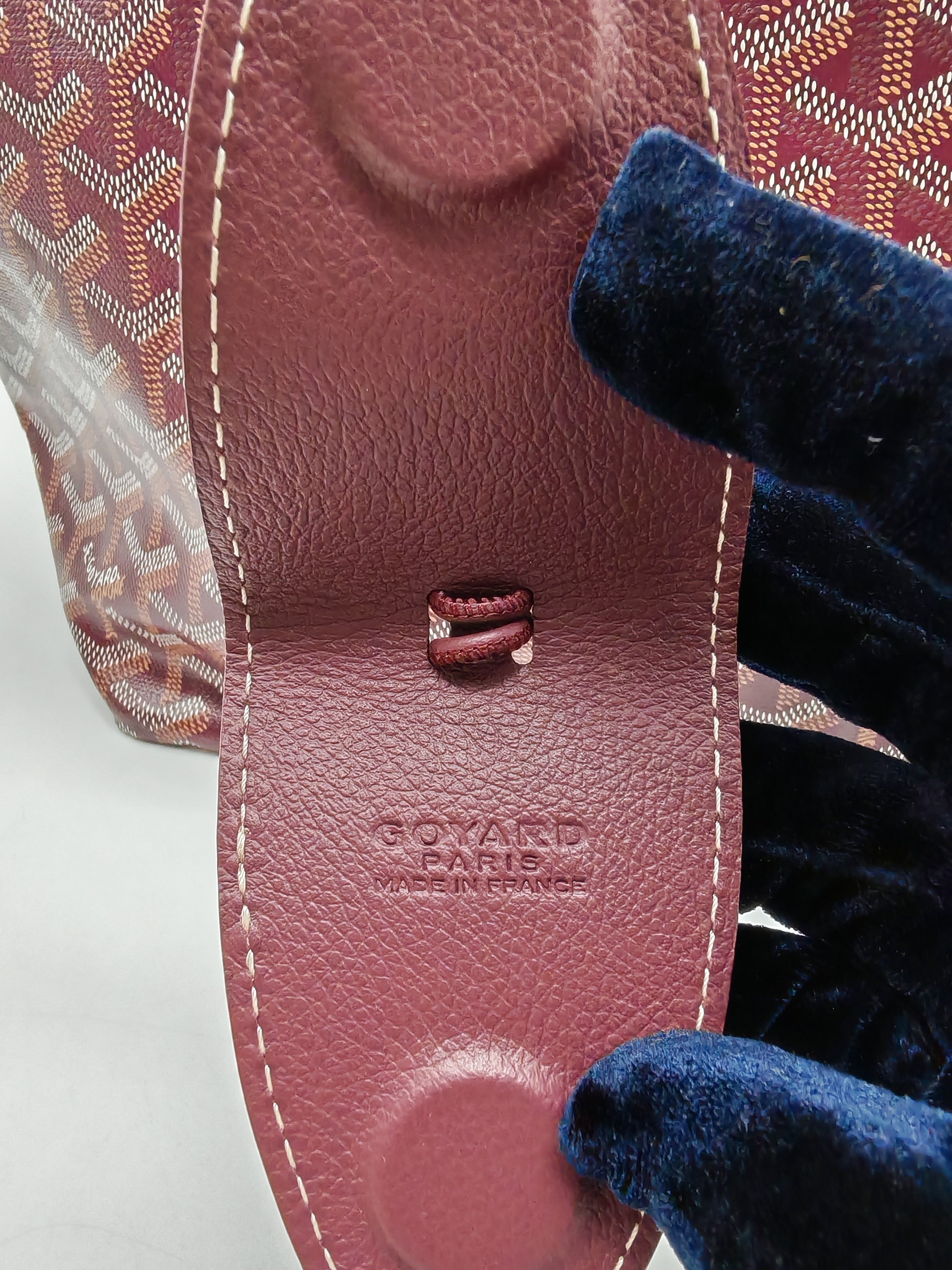 Goyard Saint Louis PM in Bordeaux Goyardine Canvas with Croc Universal Clip Charm | Purse Maison Luxury Bags Shop