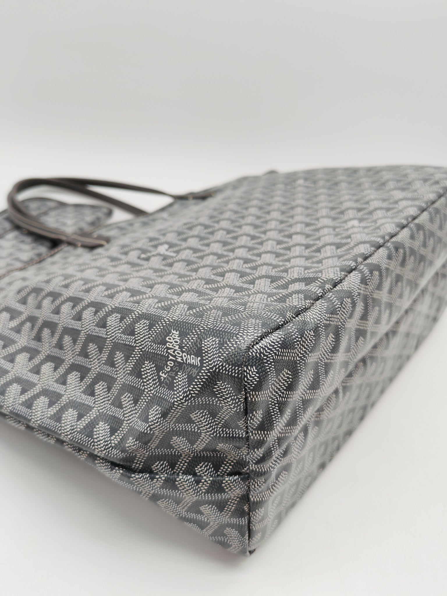 Goyard Saint Louis PM in Gray Goyardine Canvas | Purse Maison Luxury Bags Shop