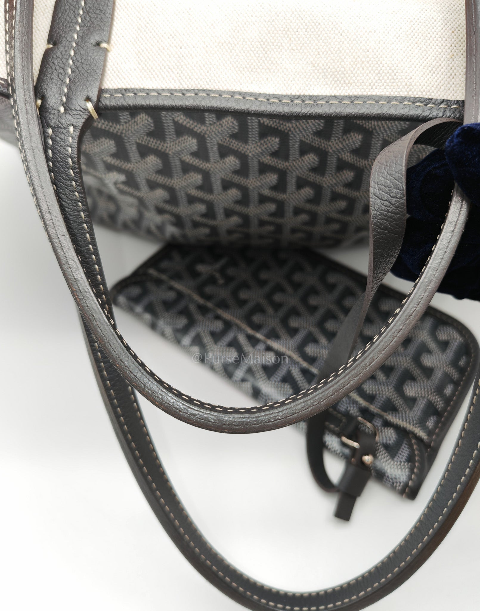 Goyard Saint Louis PM in Gray Goyardine Canvas | Purse Maison Luxury Bags Shop
