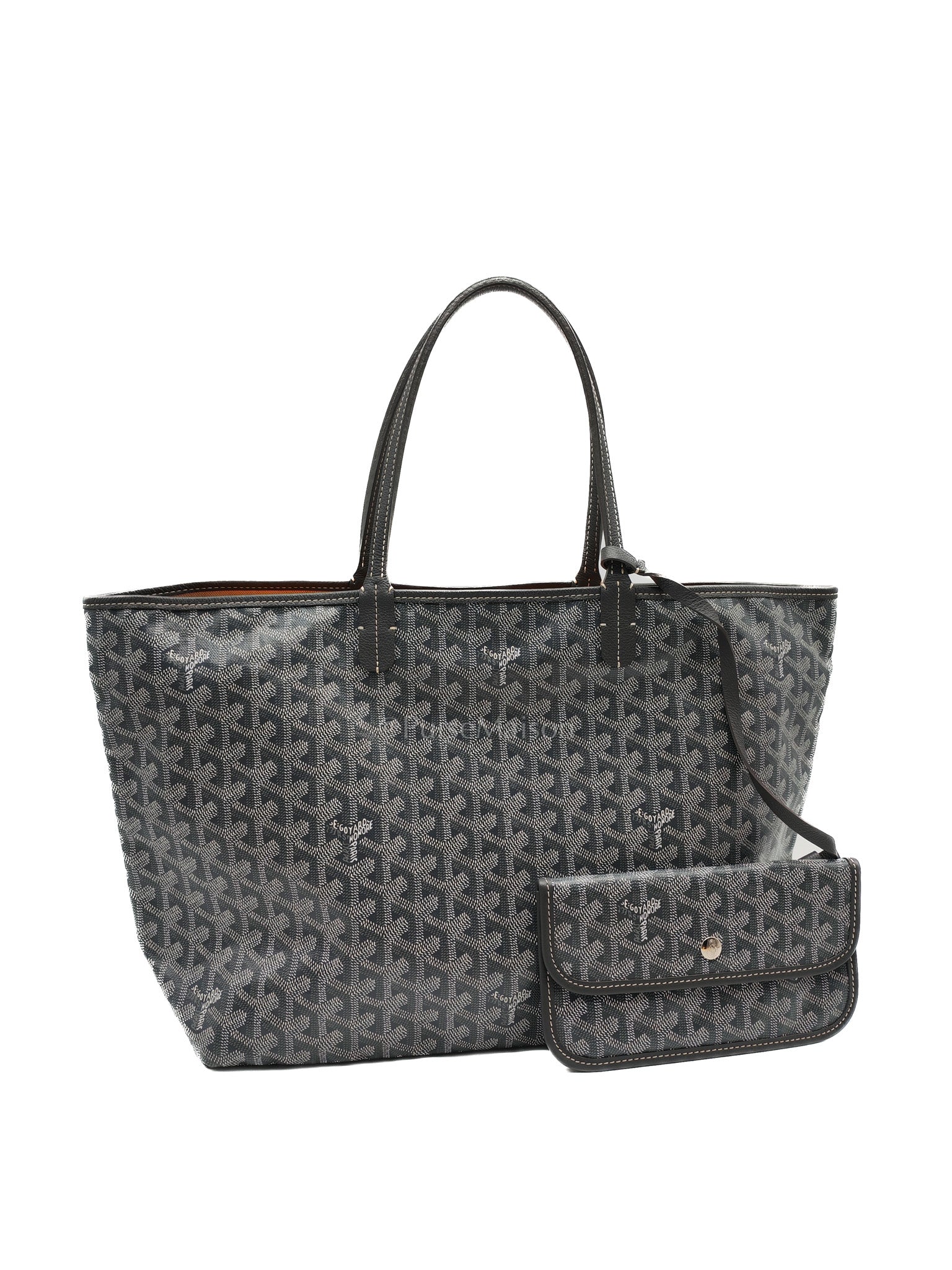 Goyard Saint Louis PM in Gray Goyardine Canvas | Purse Maison Luxury Bags Shop