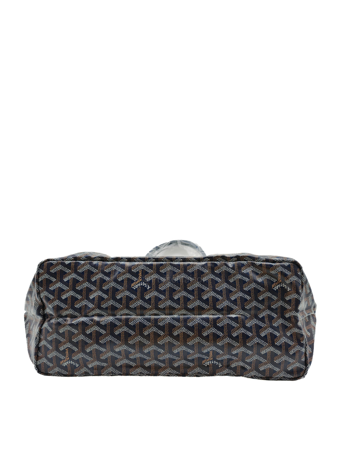 Goyard Saint Louis PM in Navy Blue Goyardine Canvas with Croc Universal Clip Charm | Purse Maison Luxury Bags Shop