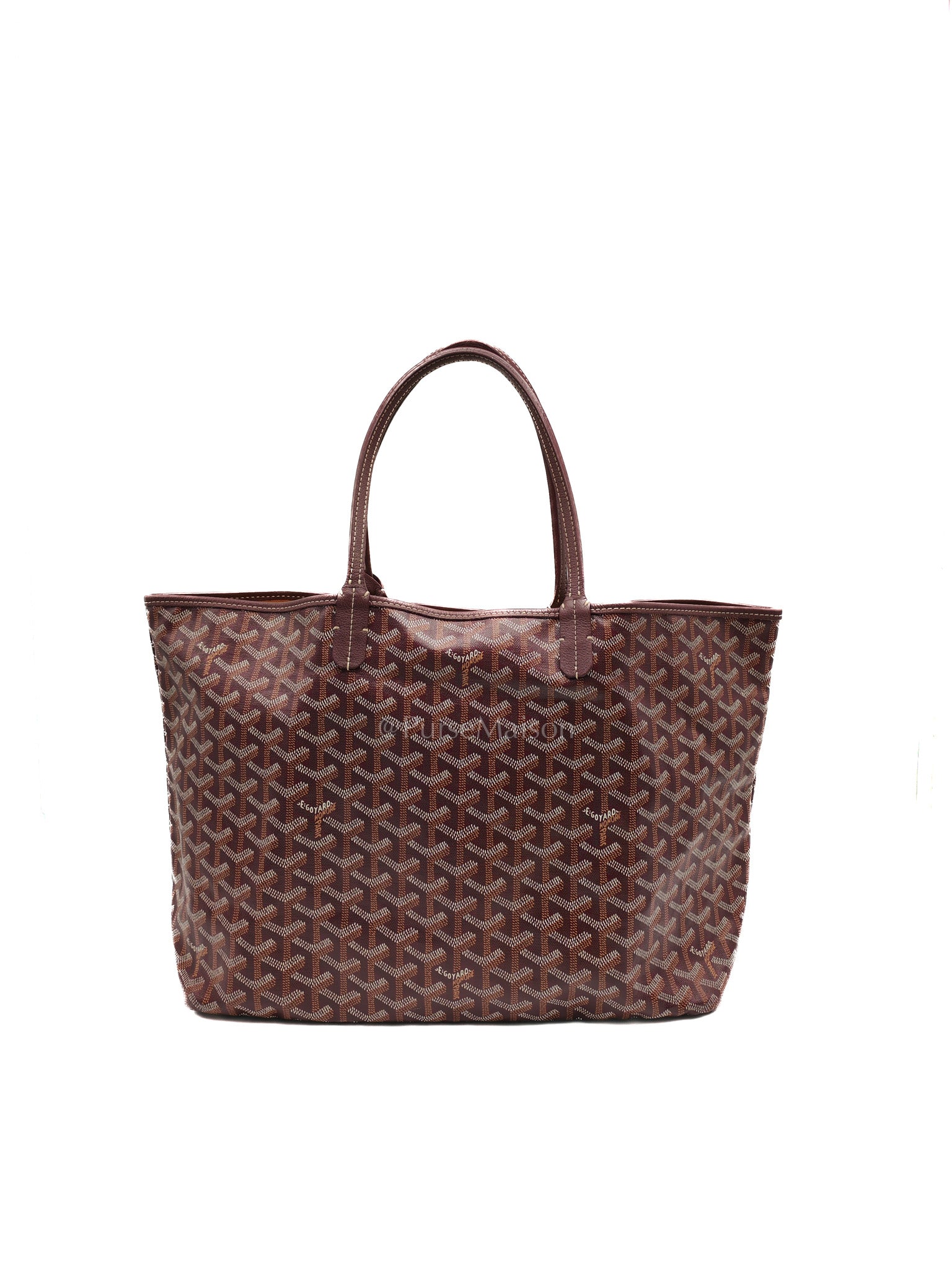 Goyard Saint Louis PM Tote Bag in Burgundy Goyardine Canvas | Purse Maison Luxury Bags Shop