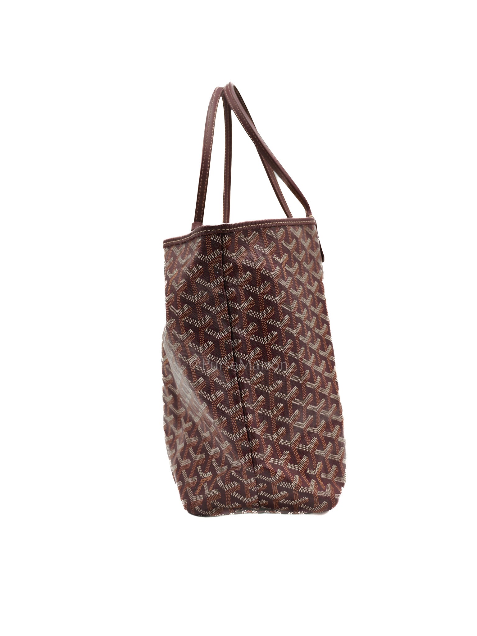 Goyard Saint Louis PM Tote Bag in Burgundy Goyardine Canvas | Purse Maison Luxury Bags Shop