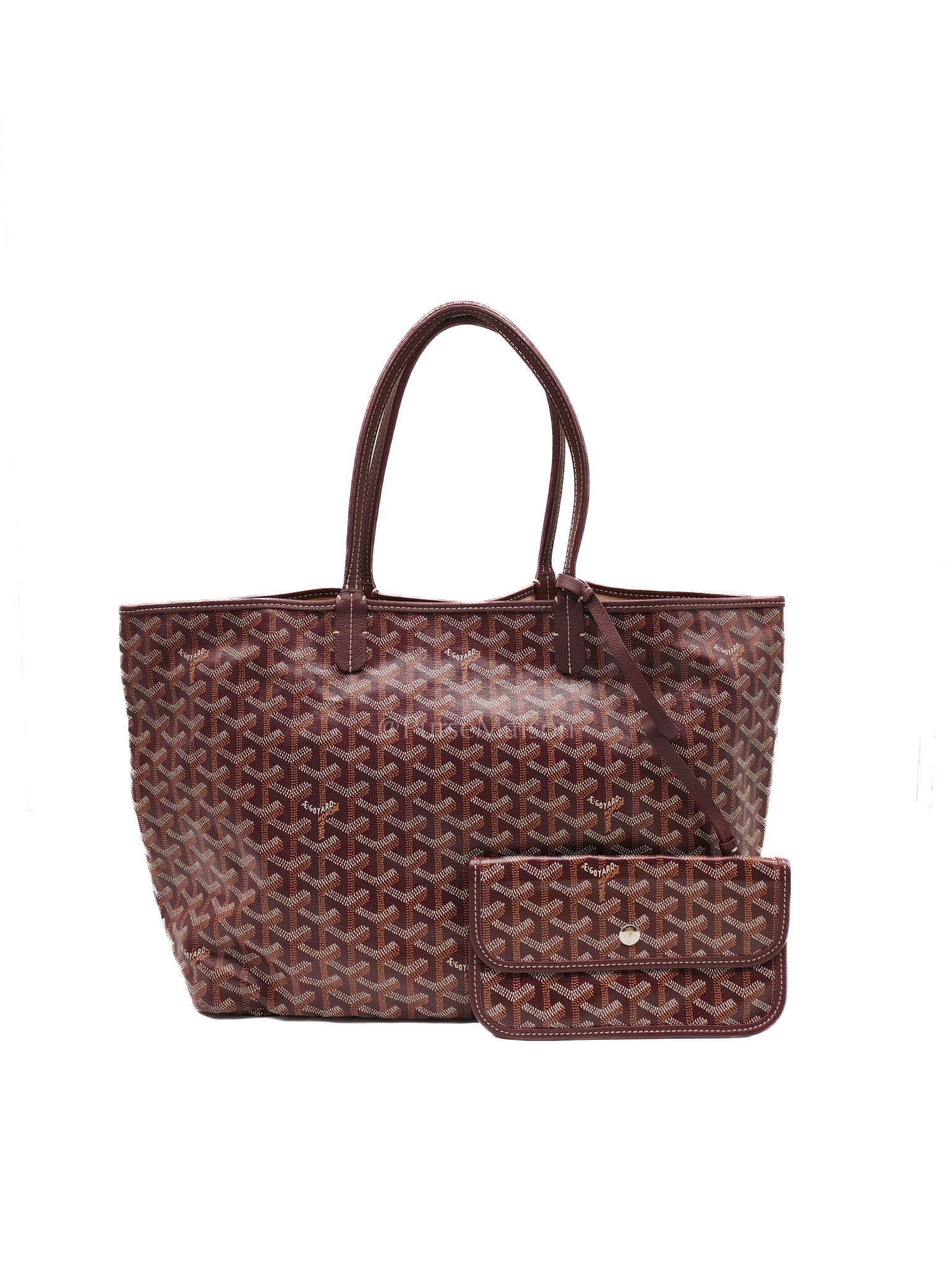 Goyard Saint Louis PM Tote Bag in Burgundy Goyardine Canvas | Purse Maison Luxury Bags Shop