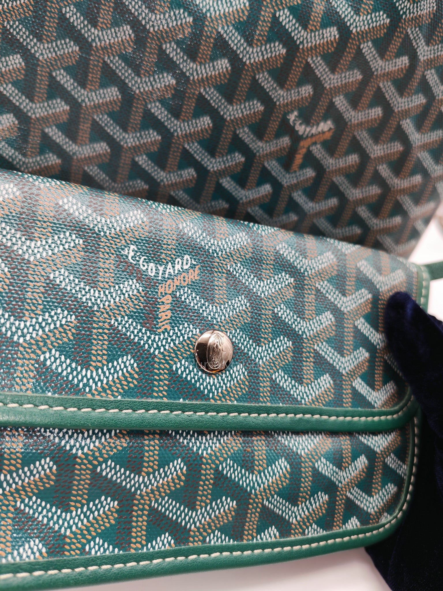 Goyard Saint Louis PM Tote Bag in Green Goyardine Canvas | Purse Maison Luxury Bags Shop
