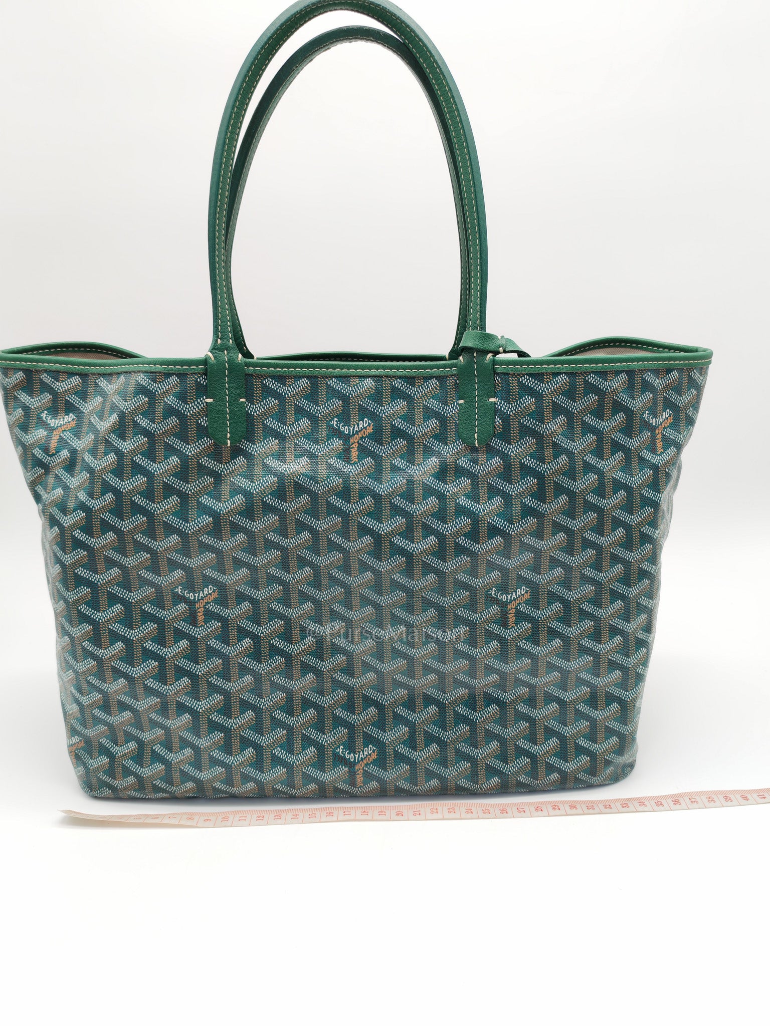 Goyard Saint Louis PM Tote Bag in Green Goyardine Canvas | Purse Maison Luxury Bags Shop