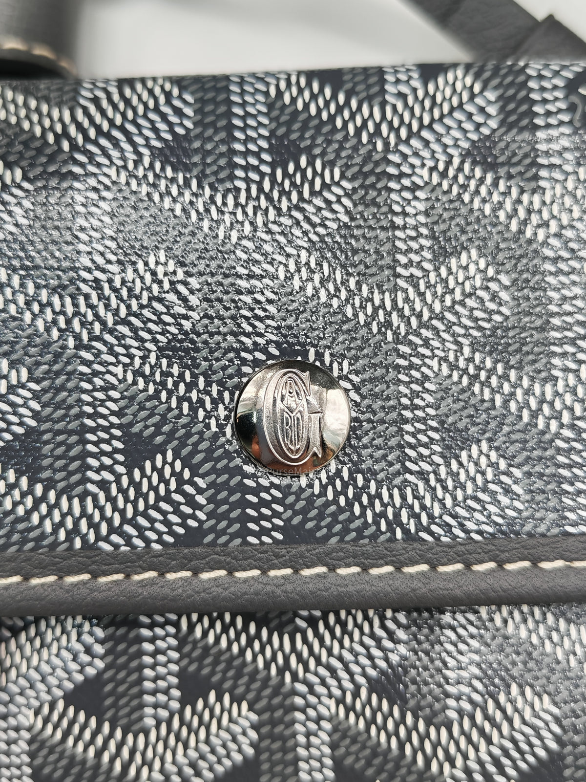 Goyard Saint Louis PM Tote Bag in Gris/Grey Goyardine Canvas with Croc Universel Clip Charm | Purse Maison Luxury Bags Shop