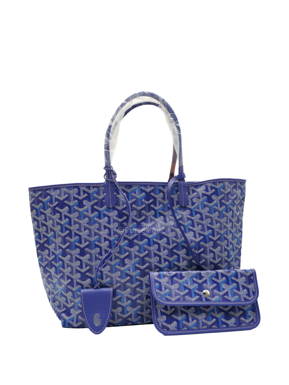 Goyard Saint Louis PM Tote Bag in Multicolored Blueberry Purple Canvas Limited Edition with Croc Universel Clip Charm | Purse Maison Luxury Bags Shop
