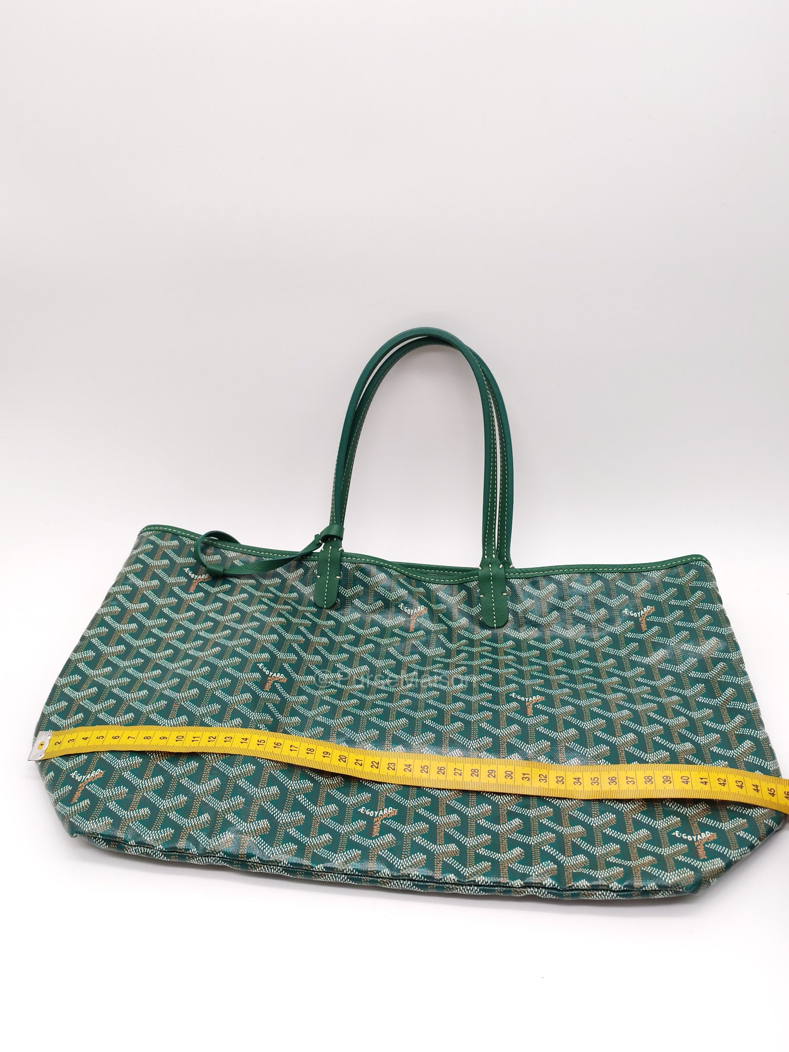 Goyard Saint Louis PM with Croc Universal Clip Charm in Green Goyardine Canvas | Purse Maison Luxury Bags Shop