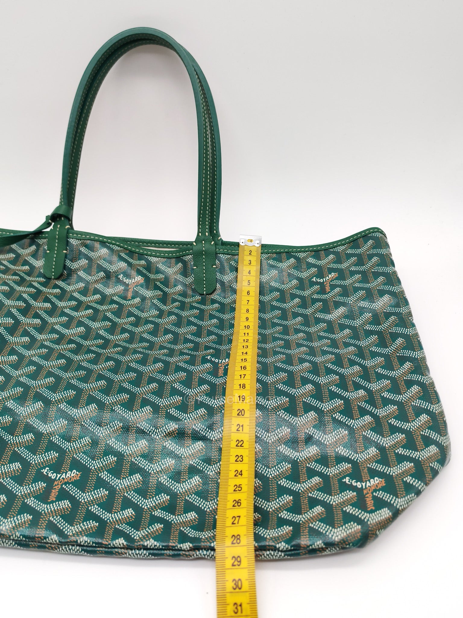 Goyard Saint Louis PM with Croc Universal Clip Charm in Green Goyardine Canvas | Purse Maison Luxury Bags Shop