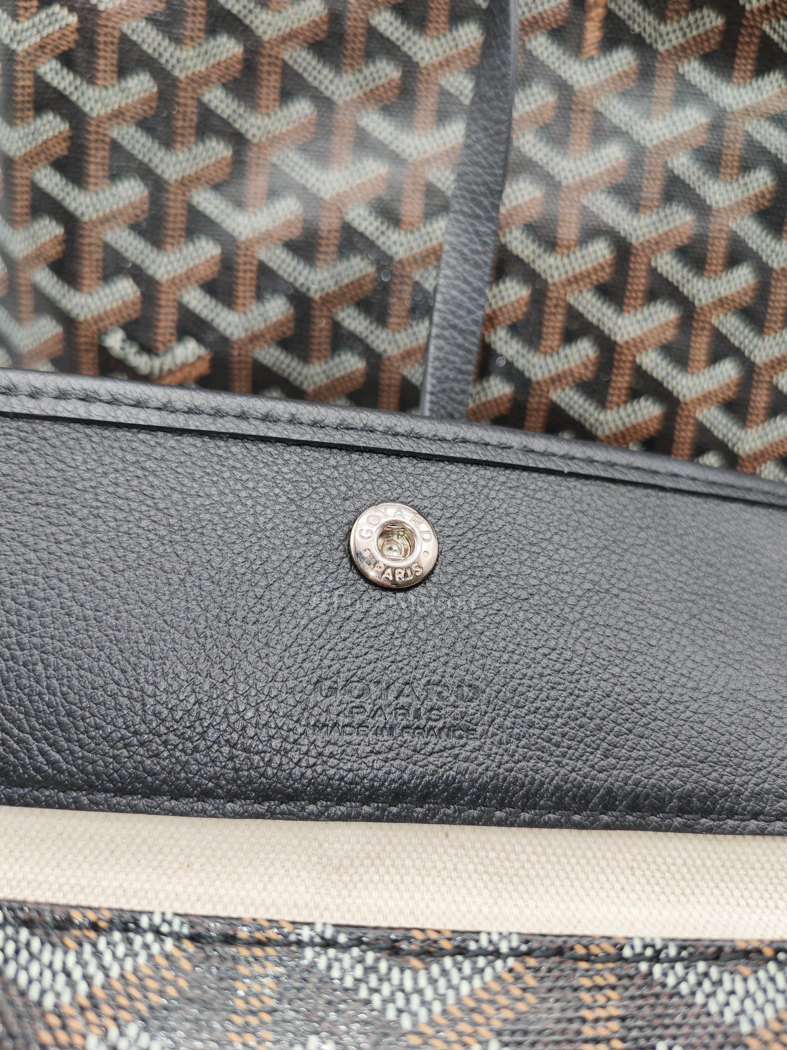 Saint Louis Tote Bag PM in Black Goyardine Canvas | Purse Maison Luxury Bags Shop