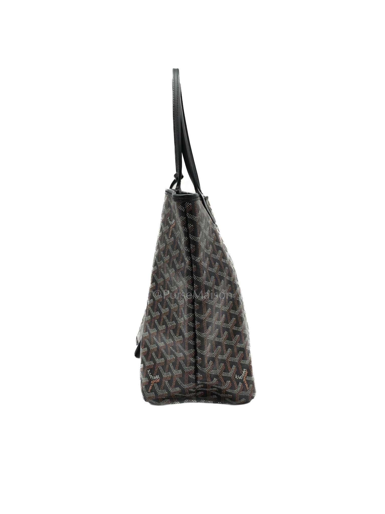 Saint Louis Tote Bag PM in Black Goyardine Canvas | Purse Maison Luxury Bags Shop
