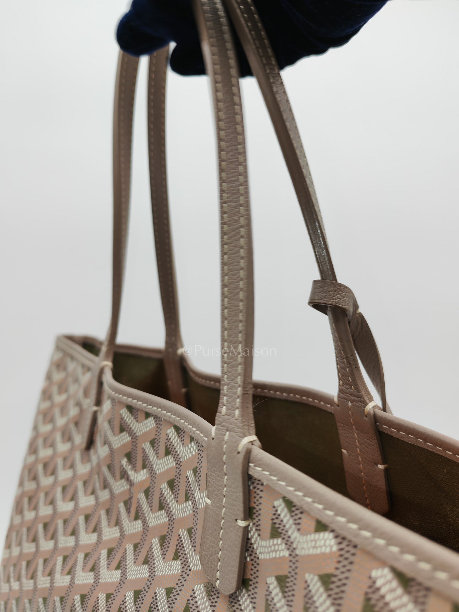 Goyard Saint Louis Tote Bag Pm in Claire-Voie Khaki Goyardine Canvas | Purse Maison Luxury Bags Shop