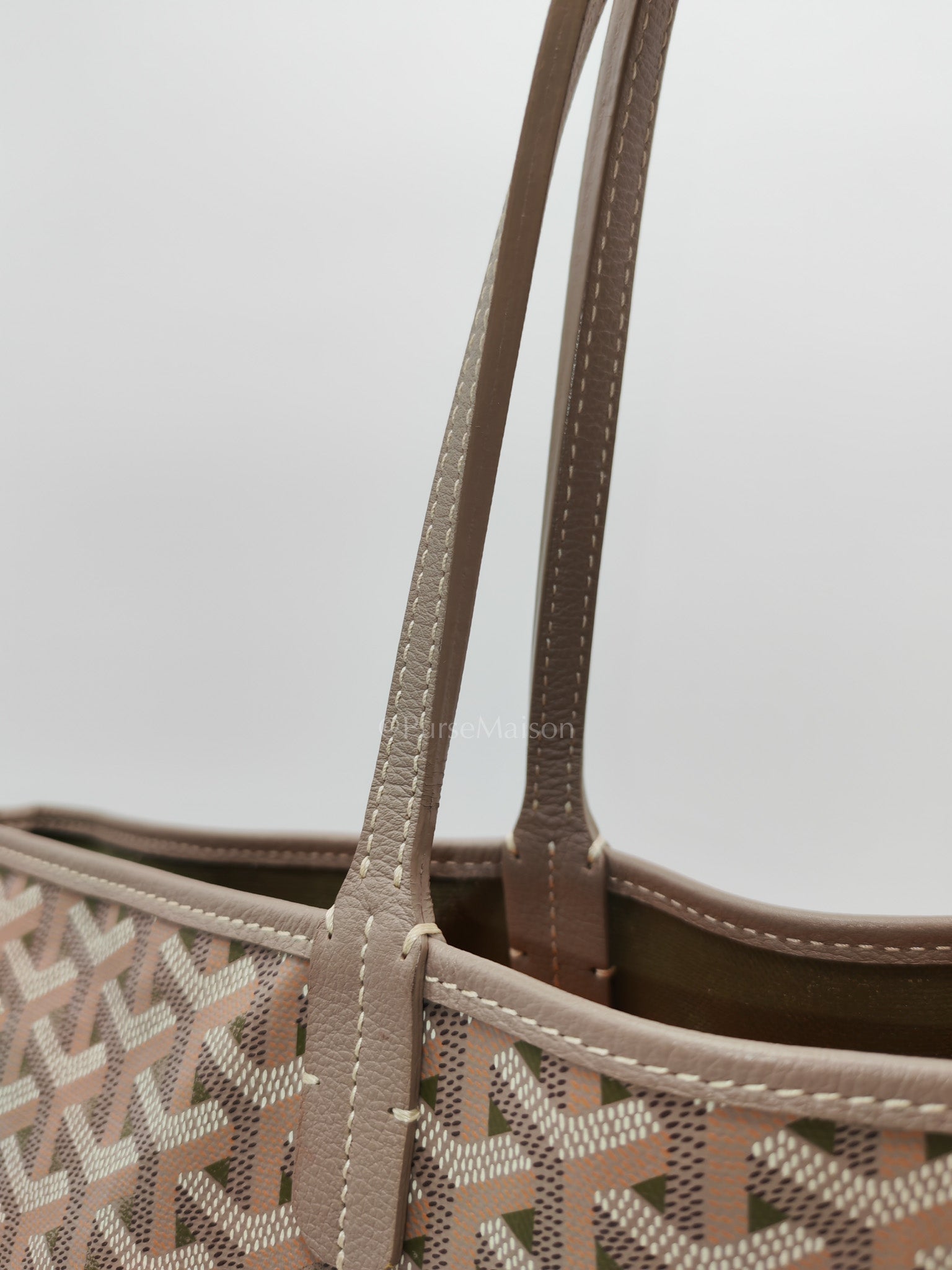 Goyard Saint Louis Tote Bag Pm in Claire-Voie Khaki Goyardine Canvas | Purse Maison Luxury Bags Shop
