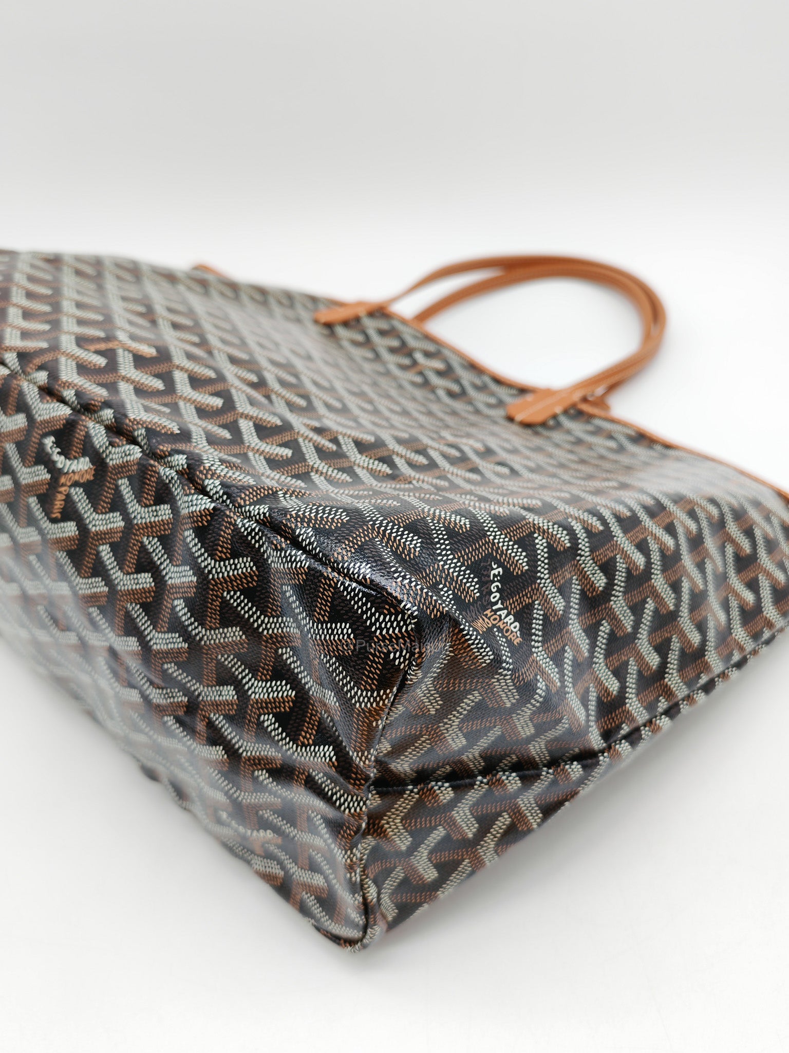 Goyard Saint Louis Tote Bag PM in Tan Goyardine Canvas with Croc Universal Clip Charm | Purse Maison Luxury Bags Shop