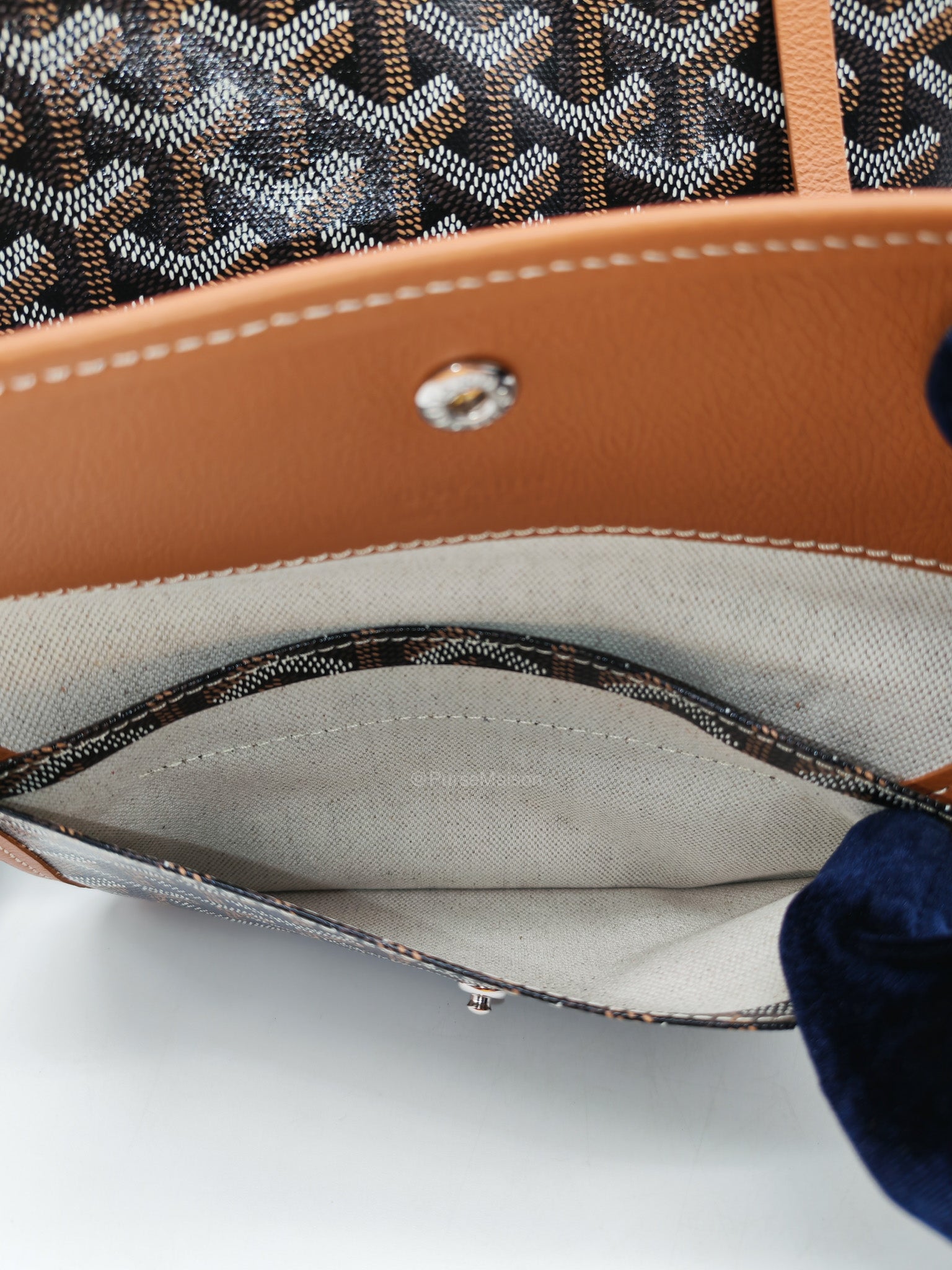 Goyard Saint Louis Tote Bag PM in Tan Goyardine Canvas with Croc Universal Clip Charm | Purse Maison Luxury Bags Shop