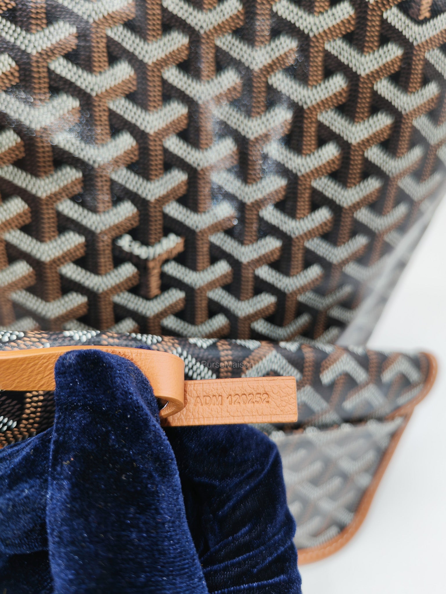 Goyard Saint Louis Tote Bag PM in Tan Goyardine Canvas with Croc Universal Clip Charm | Purse Maison Luxury Bags Shop