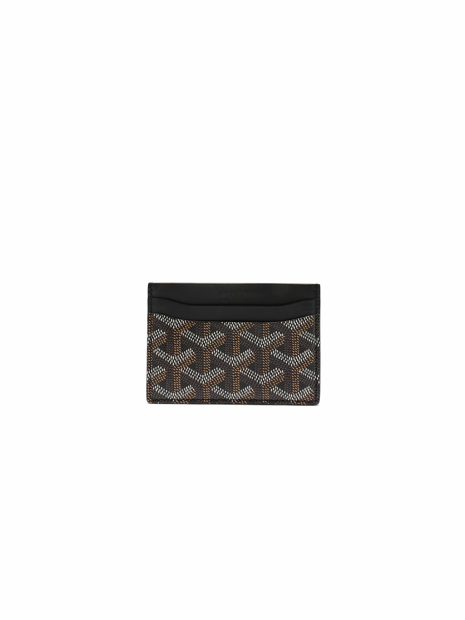Goyard Saint Sulpice Card Holder in Black Goyardine Canvas | Purse Maison Luxury Bags Shop