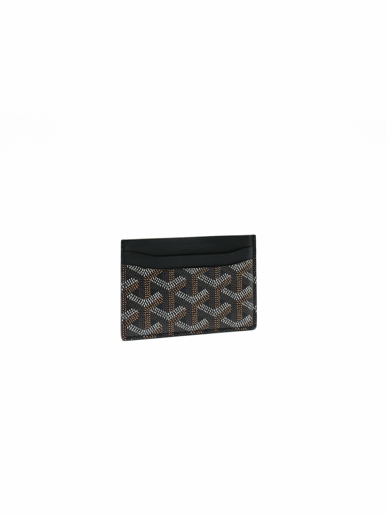 Goyard Saint Sulpice Card Holder in Black Goyardine Canvas | Purse Maison Luxury Bags Shop