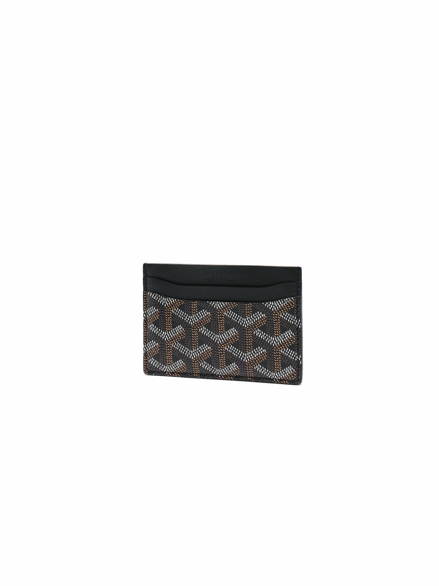 Goyard Saint Sulpice Card Holder in Black Goyardine Canvas | Purse Maison Luxury Bags Shop