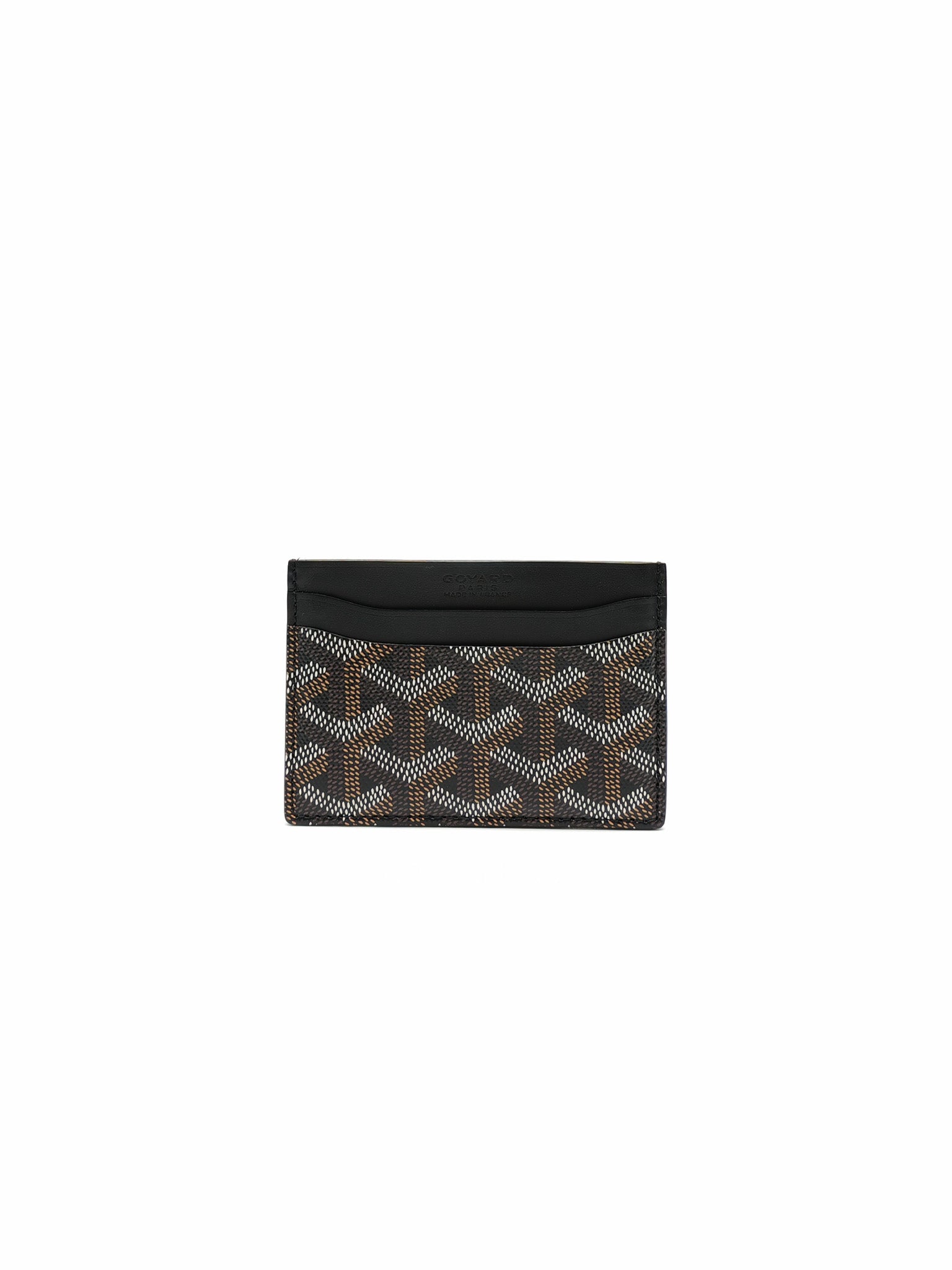 Goyard Saint Sulpice Card Holder in Black Goyardine Canvas | Purse Maison Luxury Bags Shop