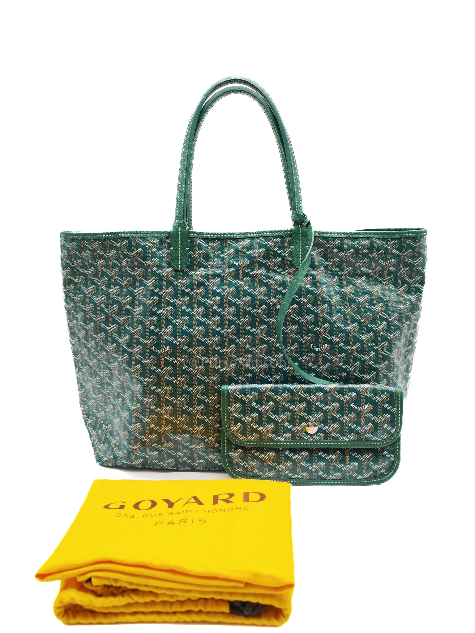 Saint Louis PM in Green Goyardine Canvas