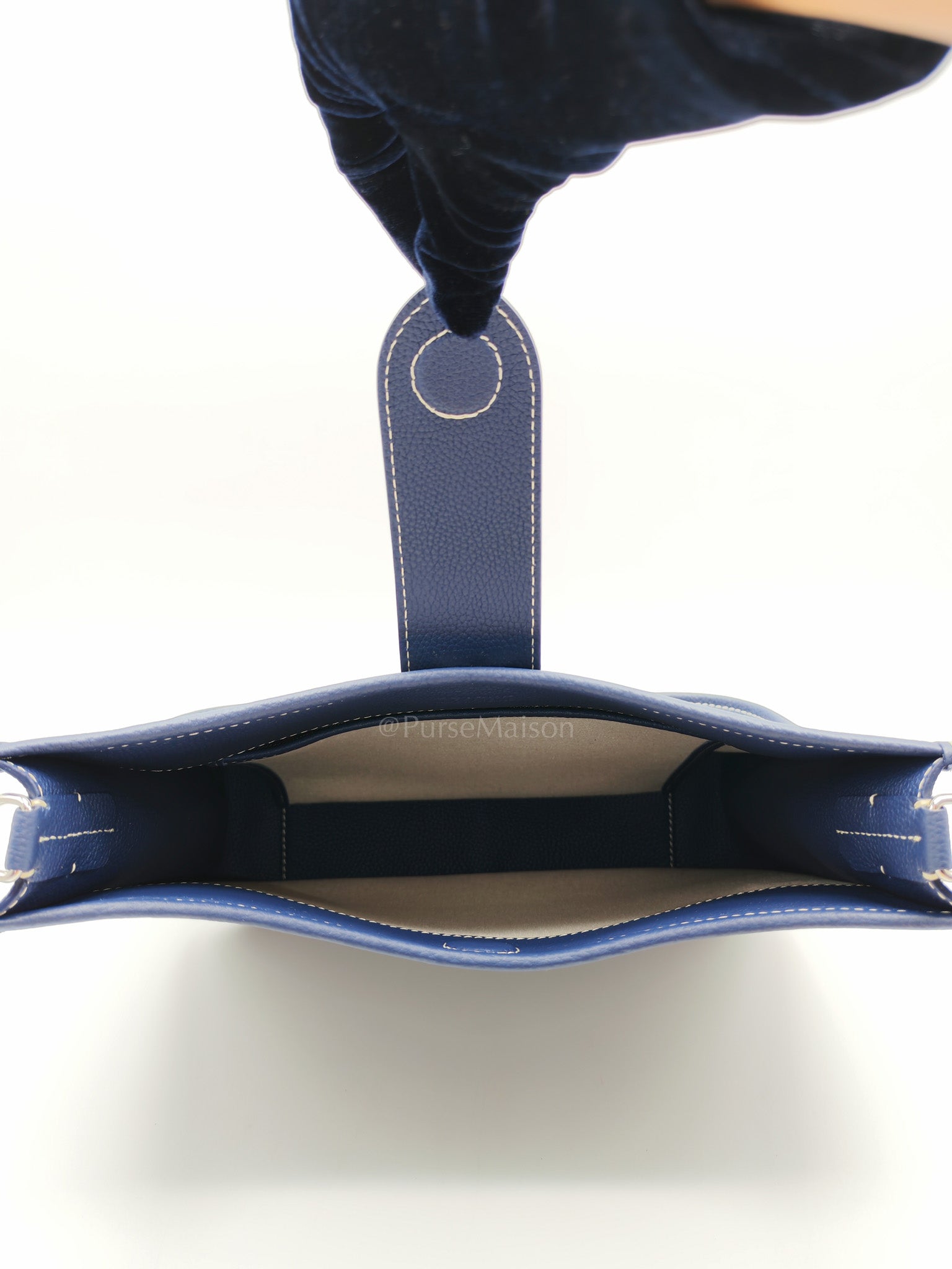 Sac Musette Crossbody Bag Pm in Navy Blue Goyardine Canvas