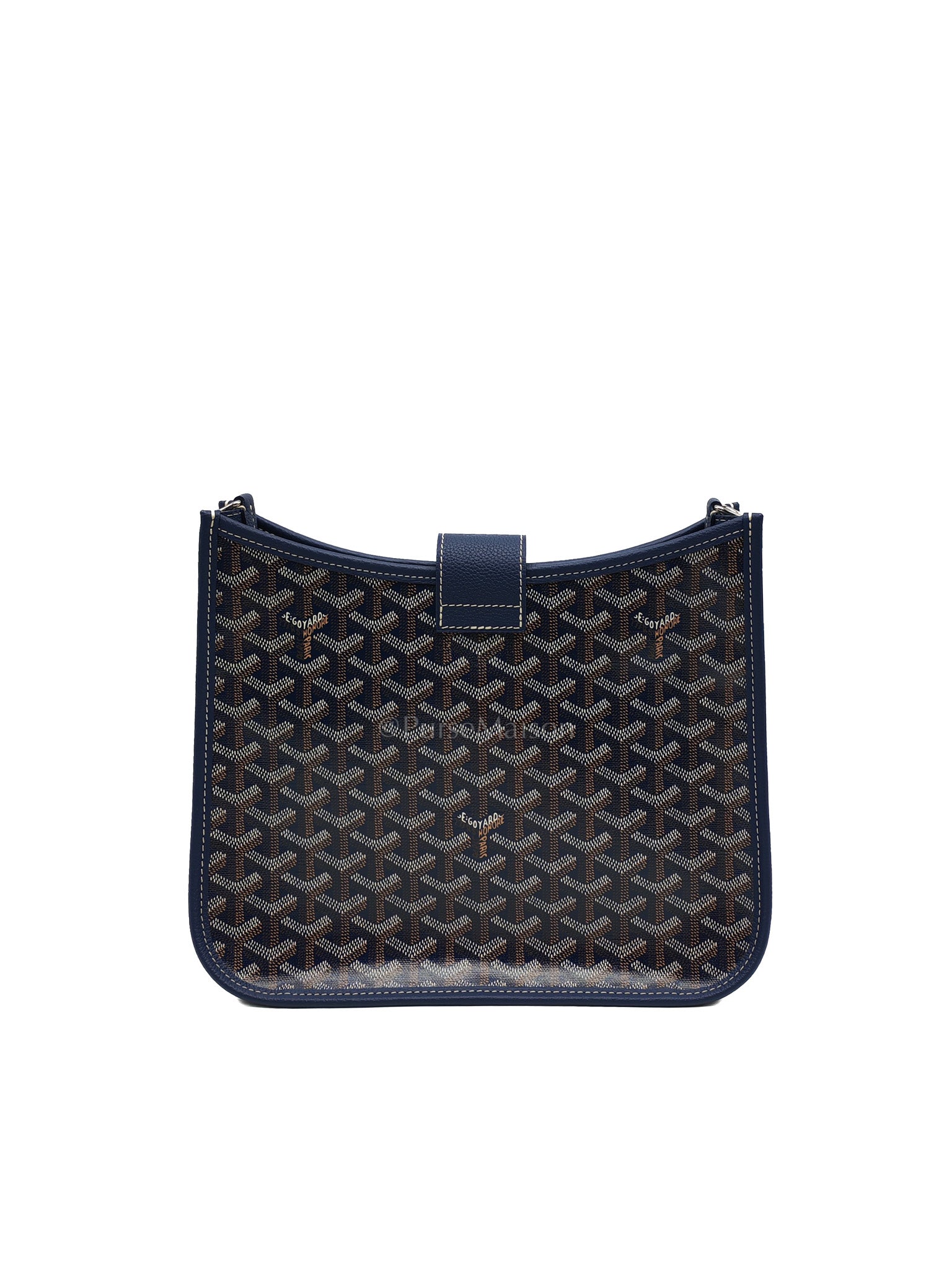 Sac Musette Crossbody Bag Pm in Navy Blue Goyardine Canvas