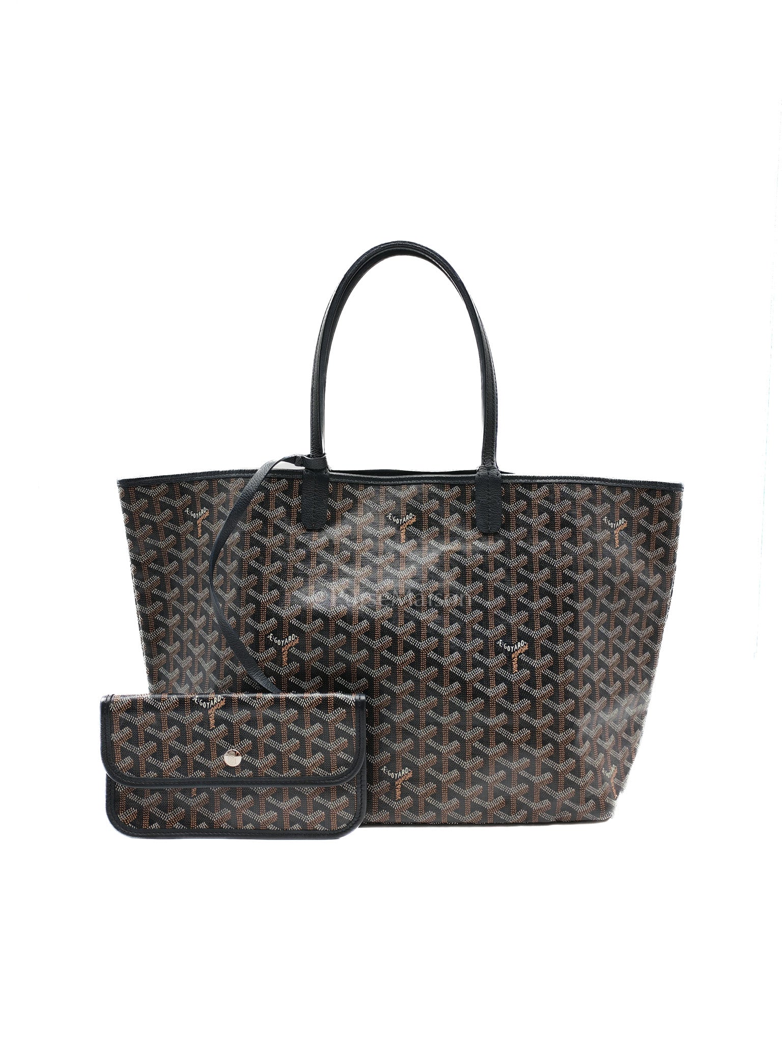 Saint Louis Tote Bag PM in Black Goyardine Canvas