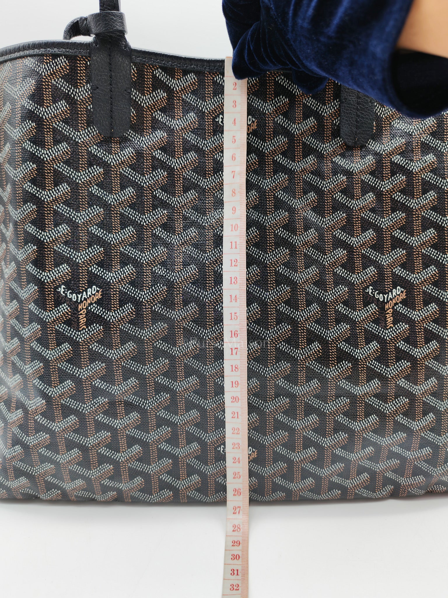 Saint Louis Tote Bag PM in Black Goyardine Canvas