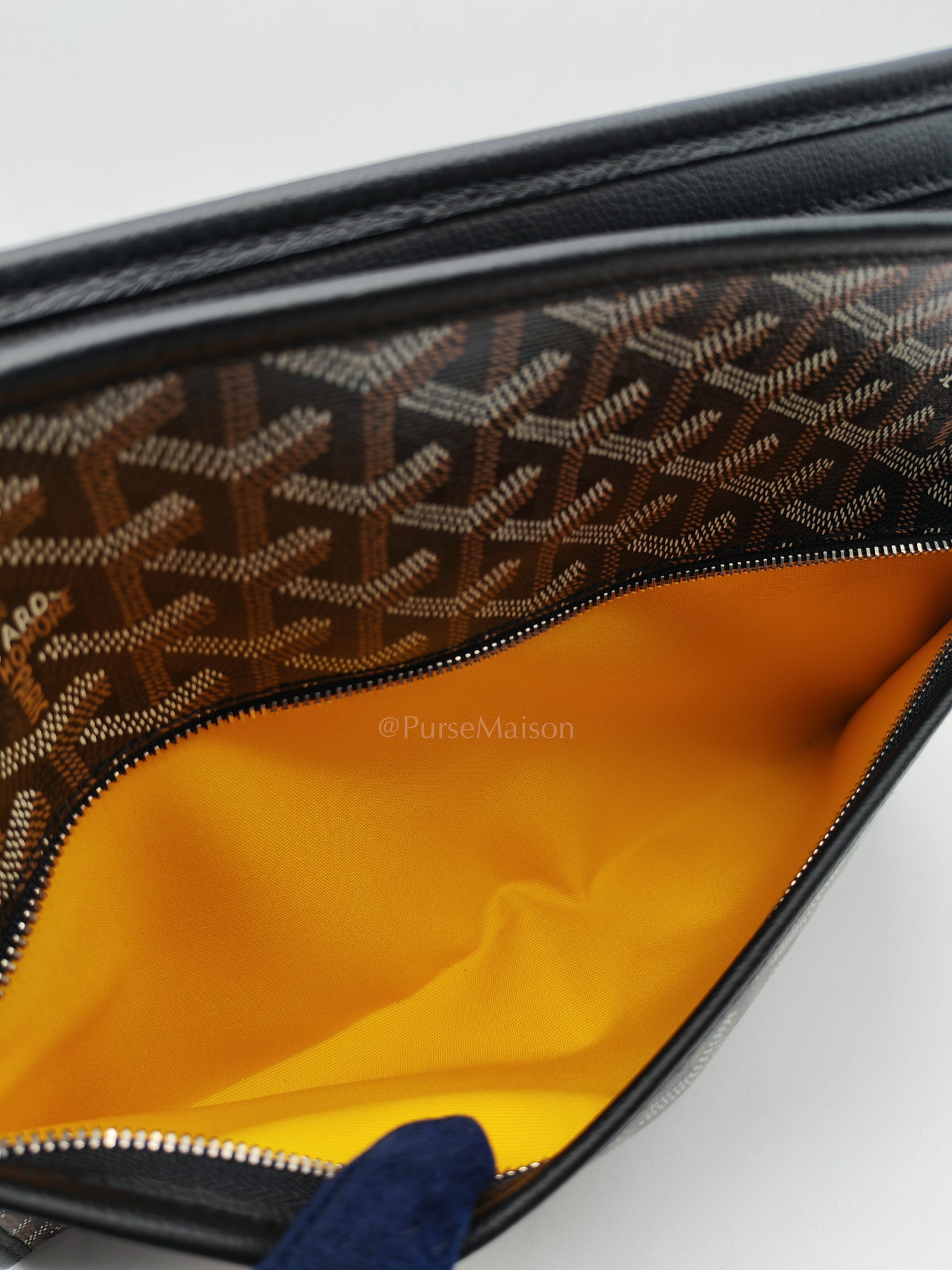 Jouvence Toiletry Pouch in Black Goyardine Canvas