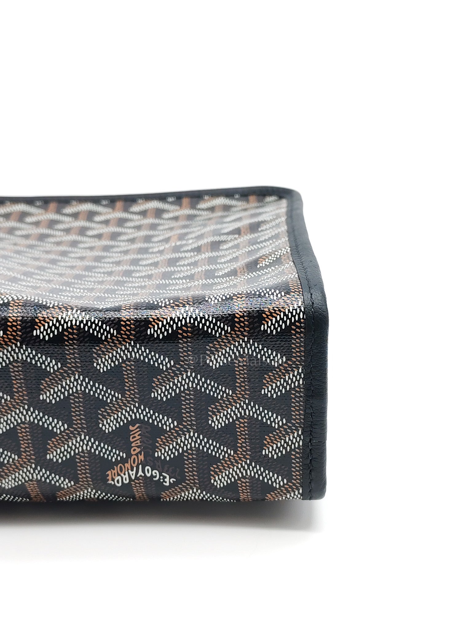 Jouvence Toiletry Pouch in Black Goyardine Canvas