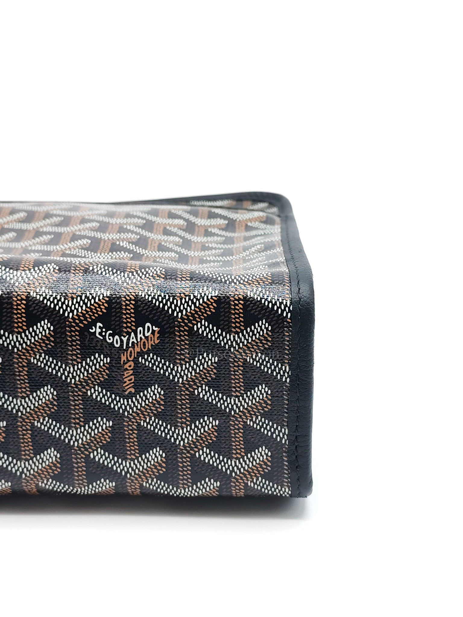 Jouvence Toiletry Pouch in Black Goyardine Canvas