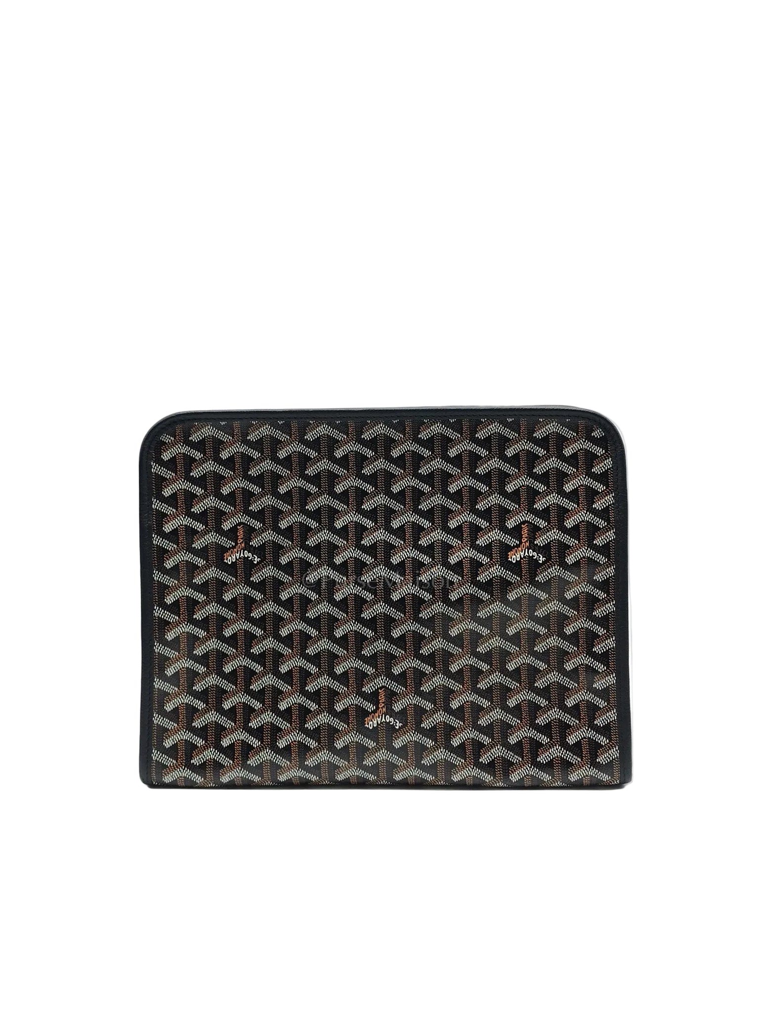 Jouvence Toiletry Pouch in Black Goyardine Canvas