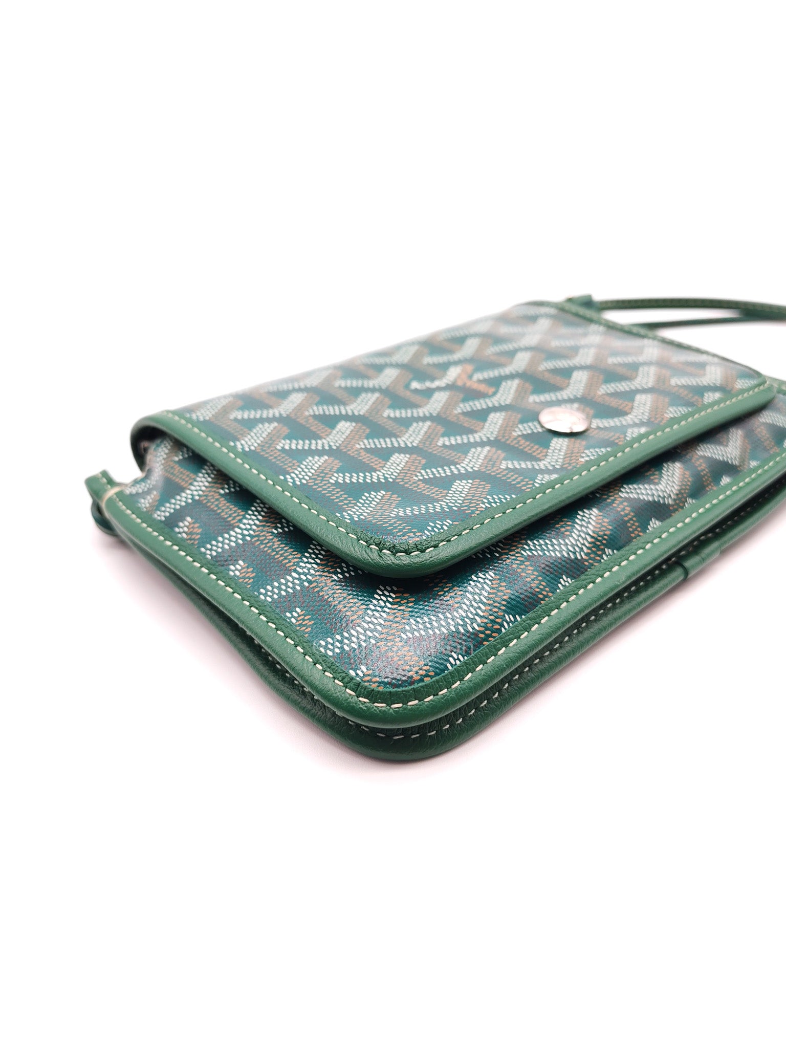 Goyard Plumet Crossbody Bag in Green Goyardine Canvas