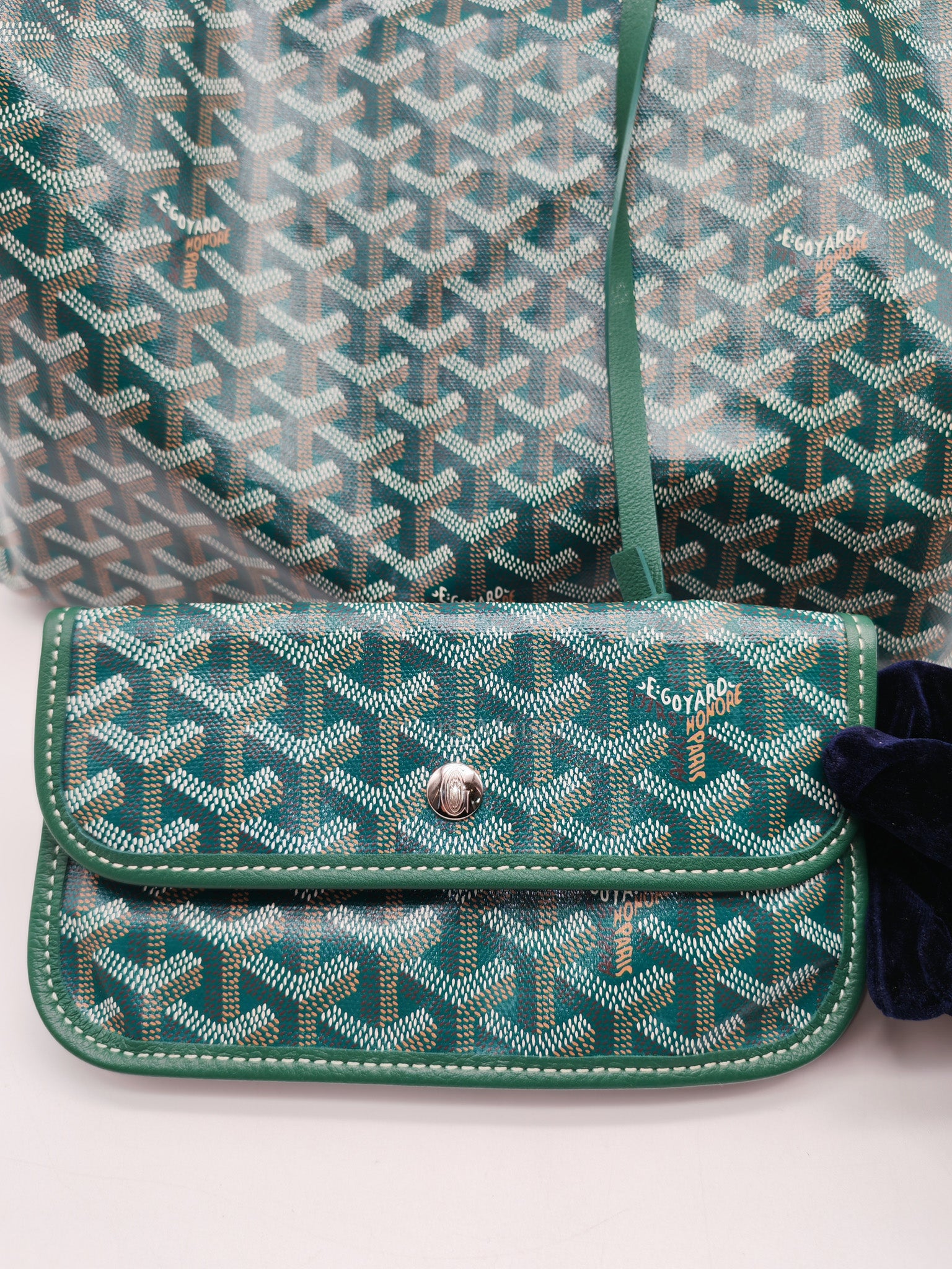 Saint Louis PM in Green Goyardine Canvas