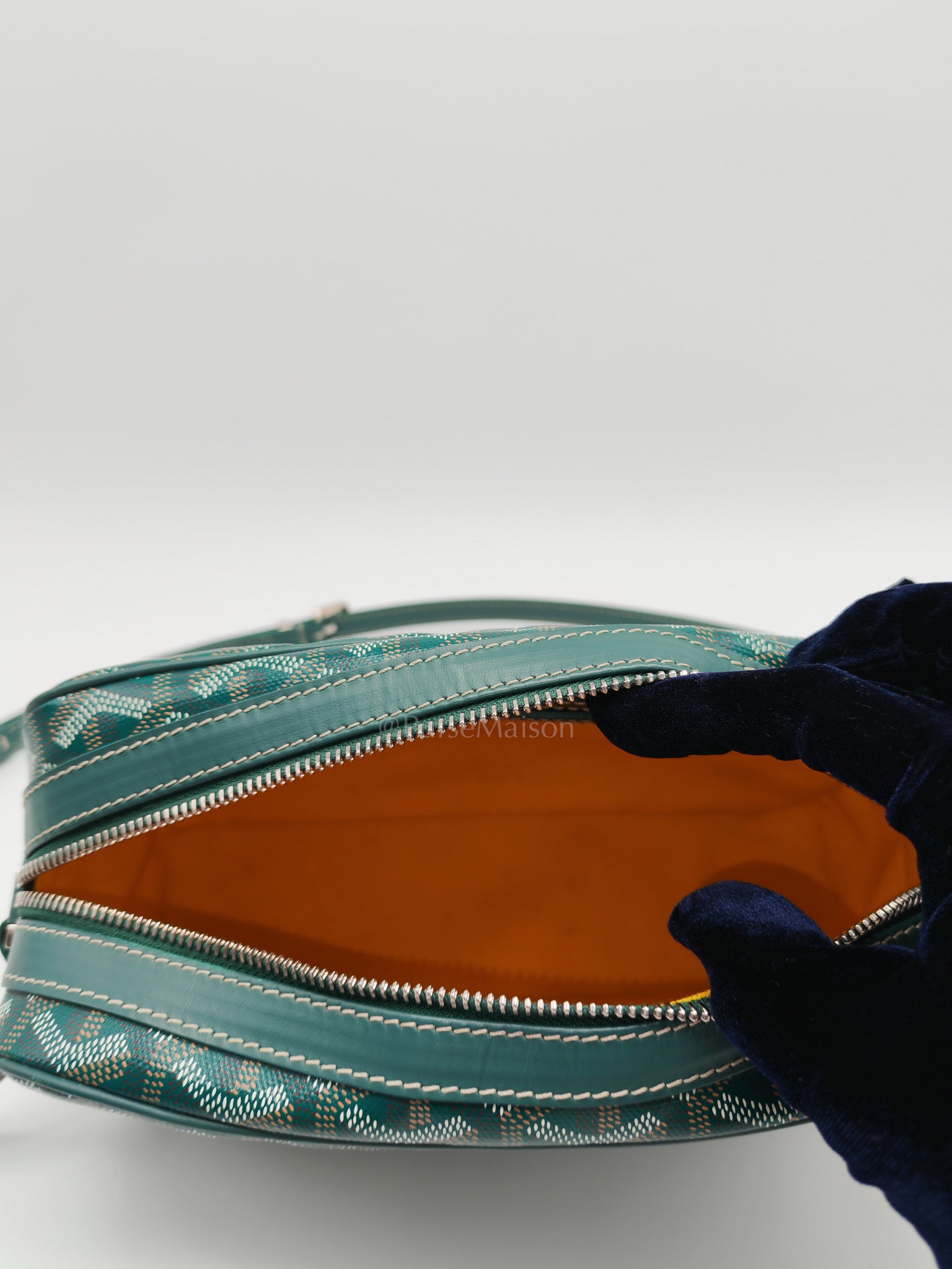 Capvert Crossbody Bag in Green Goyardine Canvas