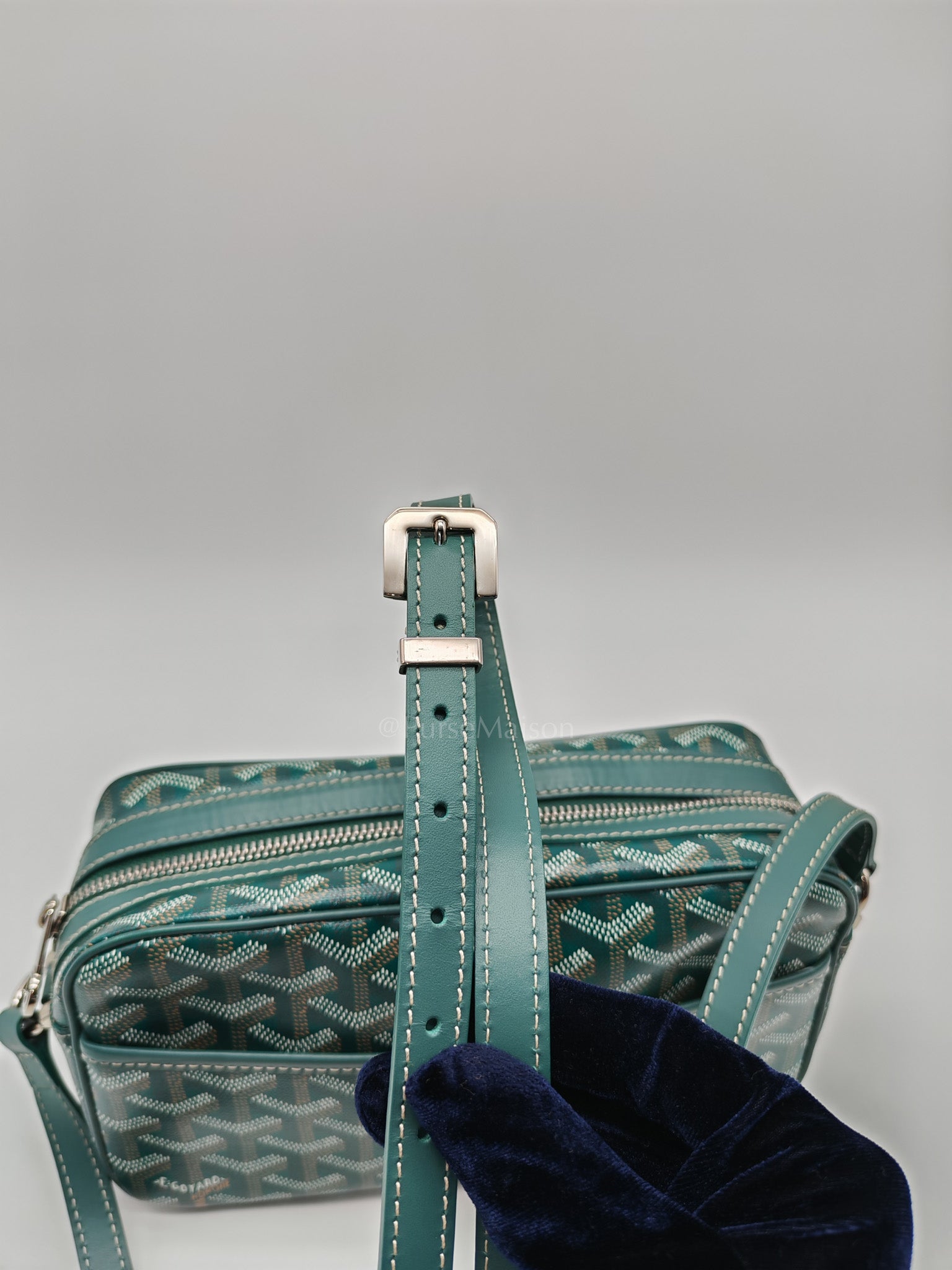 Capvert Crossbody Bag in Green Goyardine Canvas