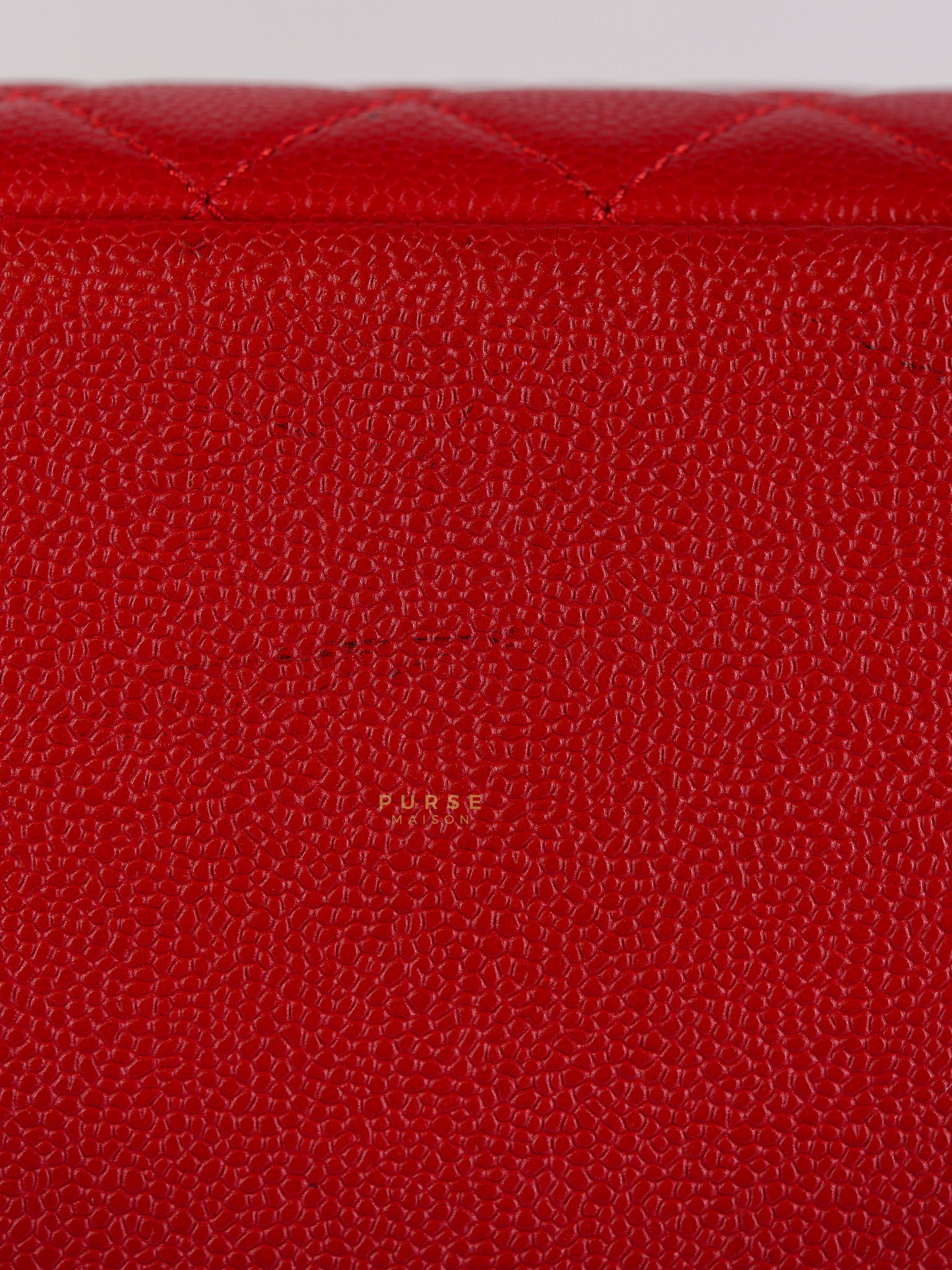 Grand Shopping Tote Bag (GST) in Red Quilted Caviar Leather Gold Hardware Series 18 | Purse Maison Luxury Bags Shop
