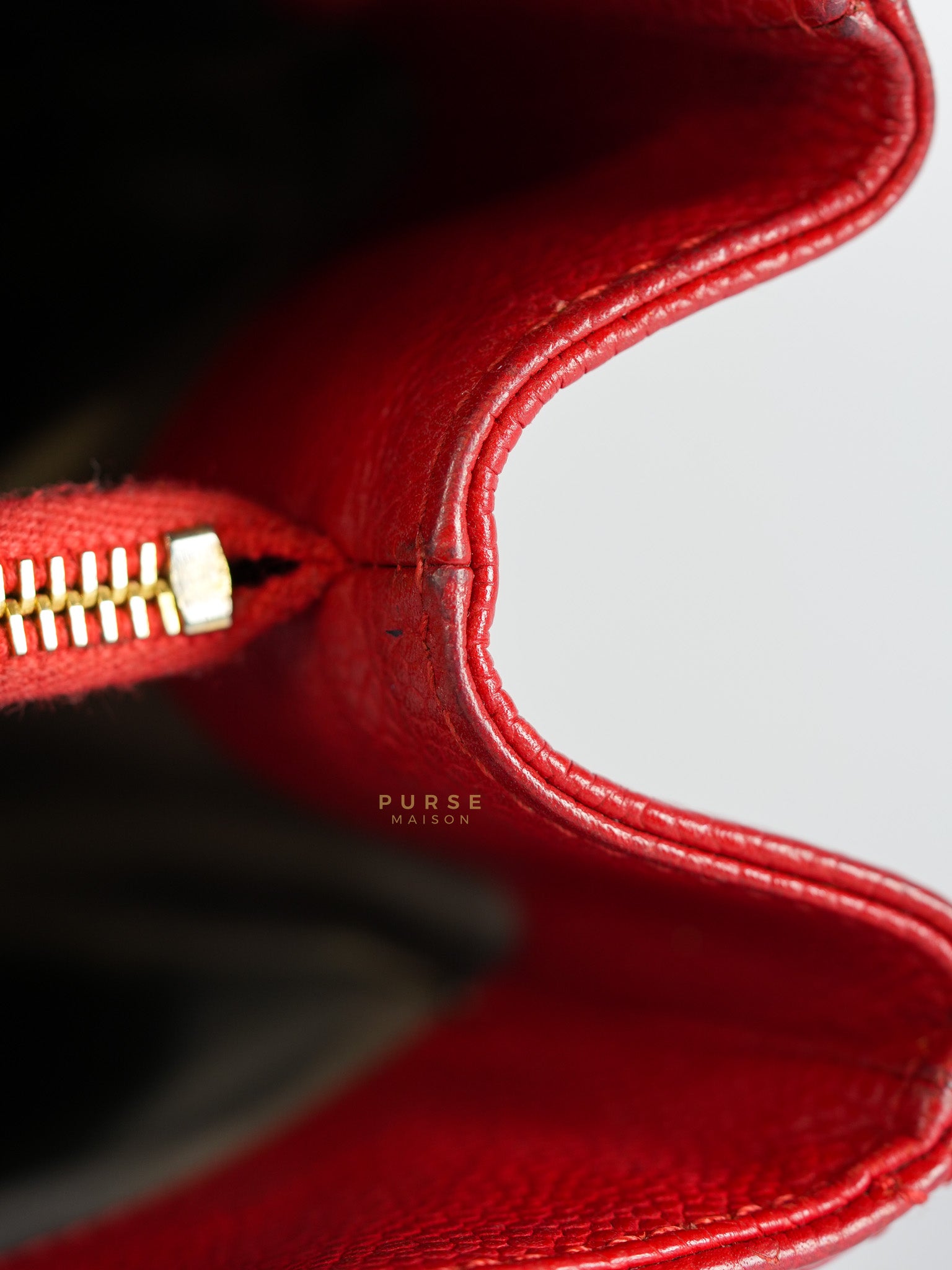 Grand Shopping Tote Bag (GST) in Red Quilted Caviar Leather Gold Hardware Series 18 | Purse Maison Luxury Bags Shop