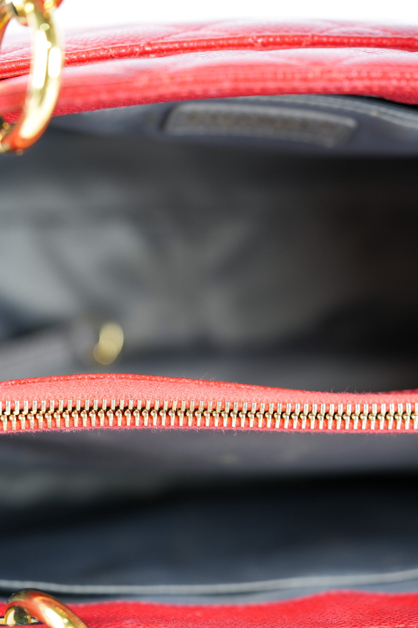 Grand Shopping Tote Bag (GST) in Red Quilted Caviar Leather Gold Hardware Series 18 | Purse Maison Luxury Bags Shop