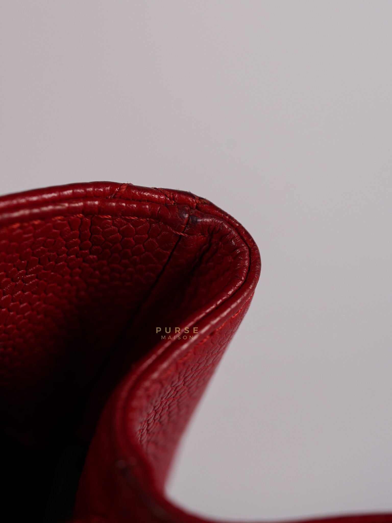 Grand Shopping Tote Bag (GST) in Red Quilted Caviar Leather Gold Hardware Series 18 | Purse Maison Luxury Bags Shop