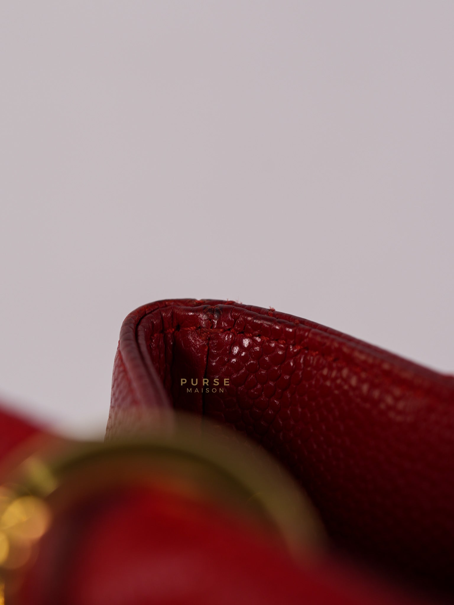 Grand Shopping Tote Bag (GST) in Red Quilted Caviar Leather Gold Hardware Series 18 | Purse Maison Luxury Bags Shop