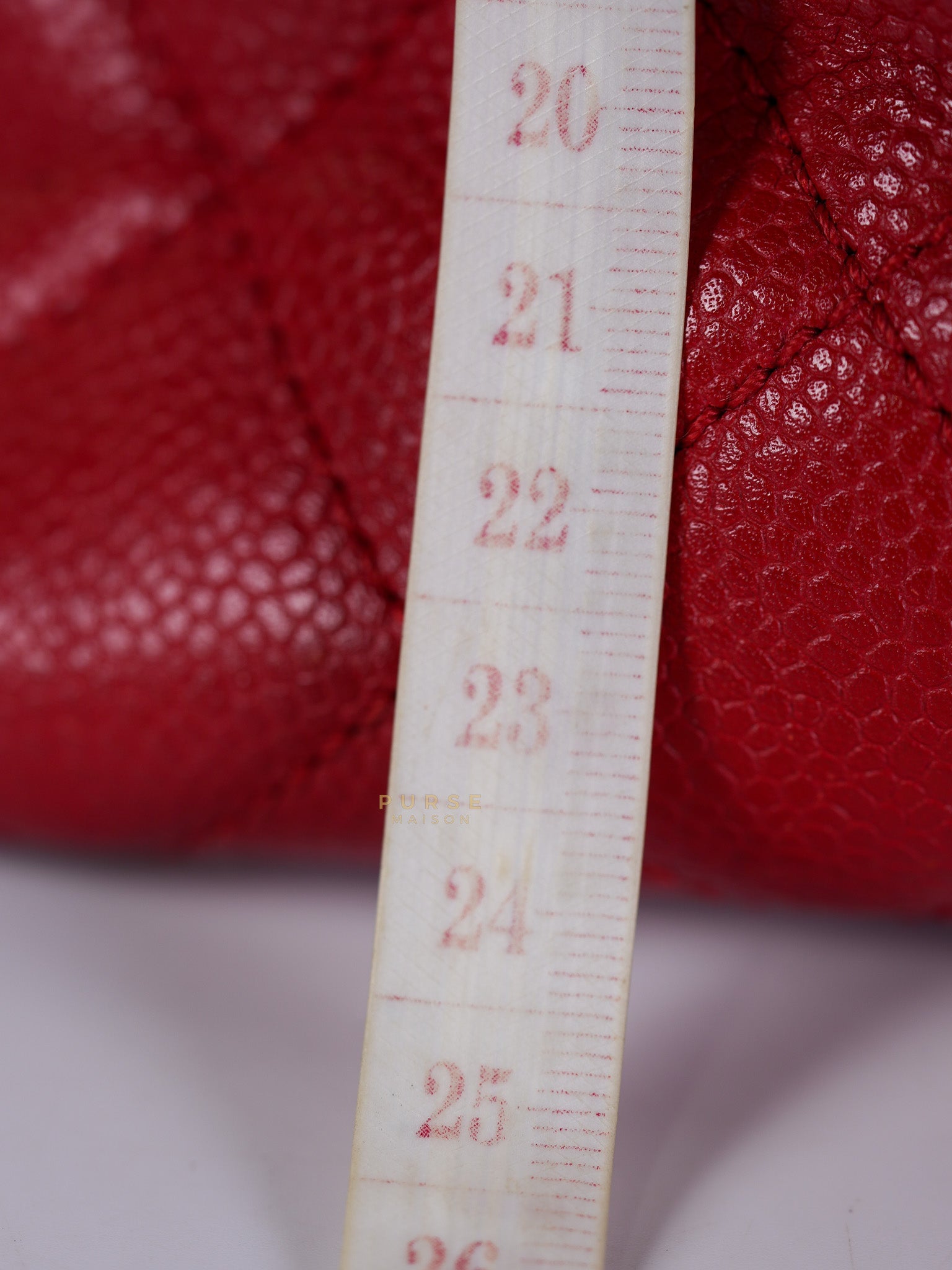 Grand Shopping Tote Bag (GST) in Red Quilted Caviar Leather Gold Hardware Series 18 | Purse Maison Luxury Bags Shop