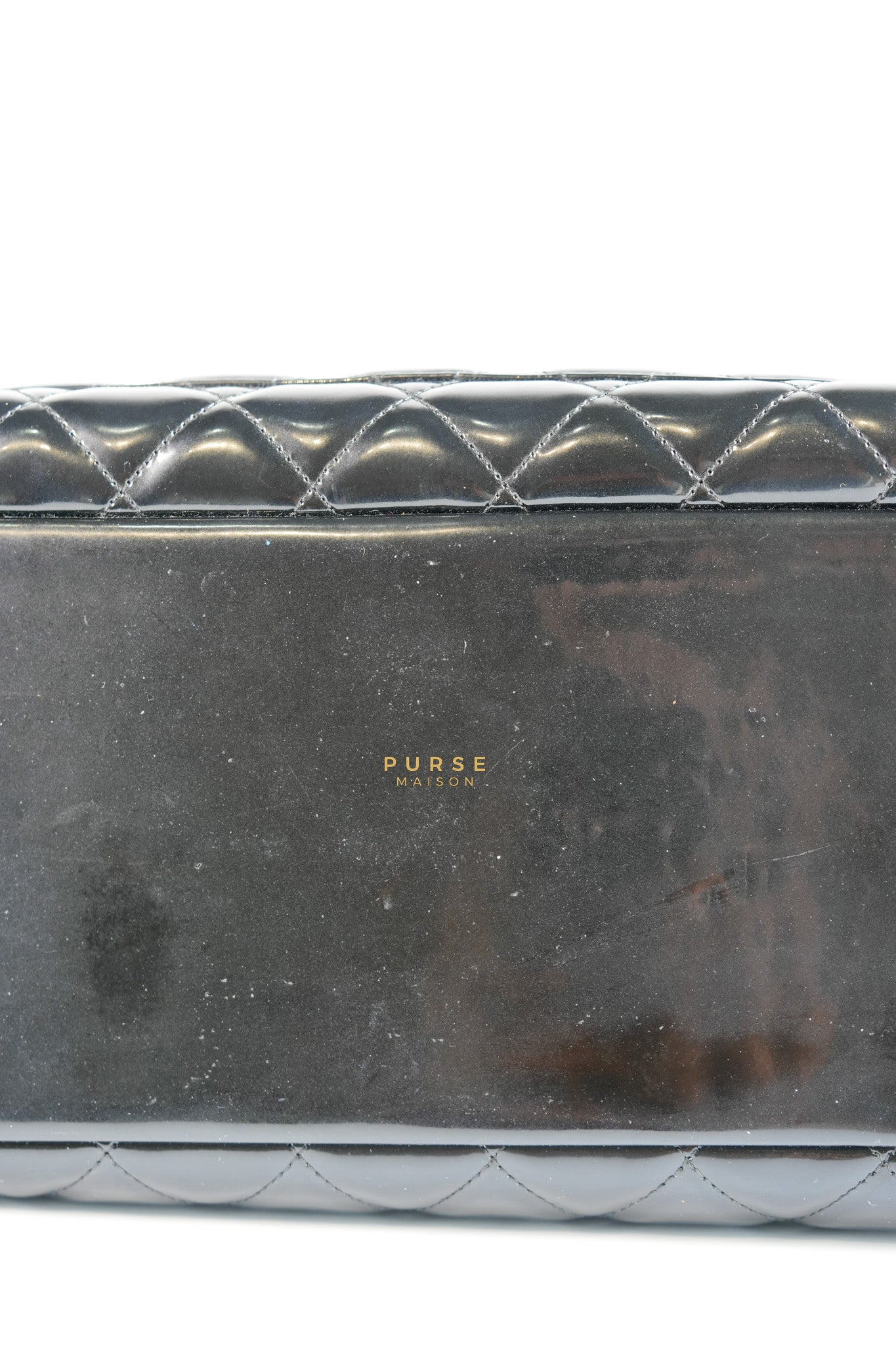 Grand Shopping Tote Black Quilted Patent Leather Silver Hardware Series 13 | Purse Maison Luxury Bags Shop