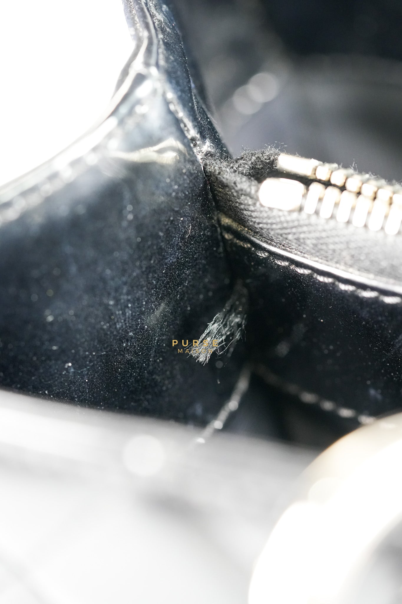 Grand Shopping Tote Black Quilted Patent Leather Silver Hardware Series 13 | Purse Maison Luxury Bags Shop