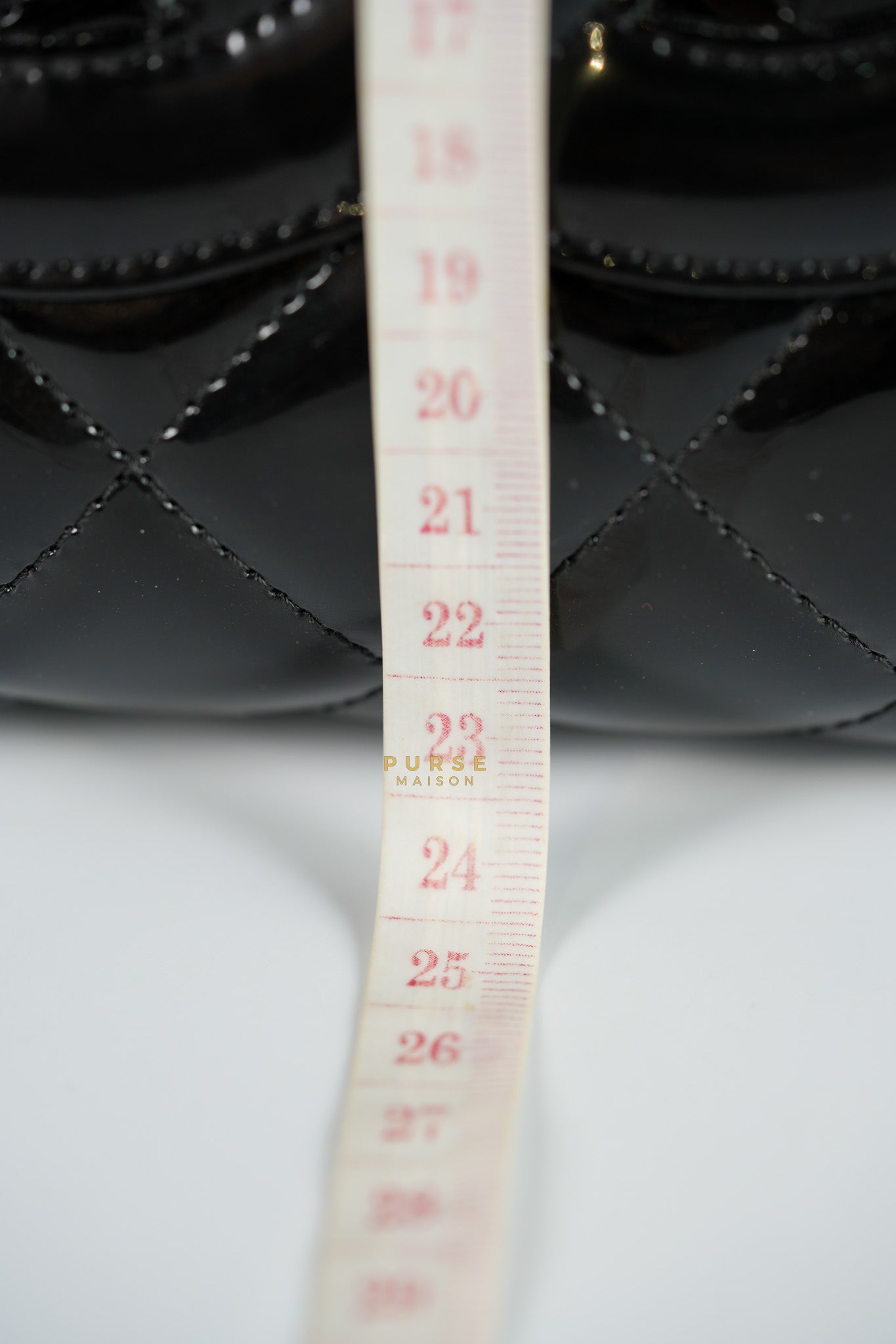 Grand Shopping Tote Black Quilted Patent Leather Silver Hardware Series 13 | Purse Maison Luxury Bags Shop