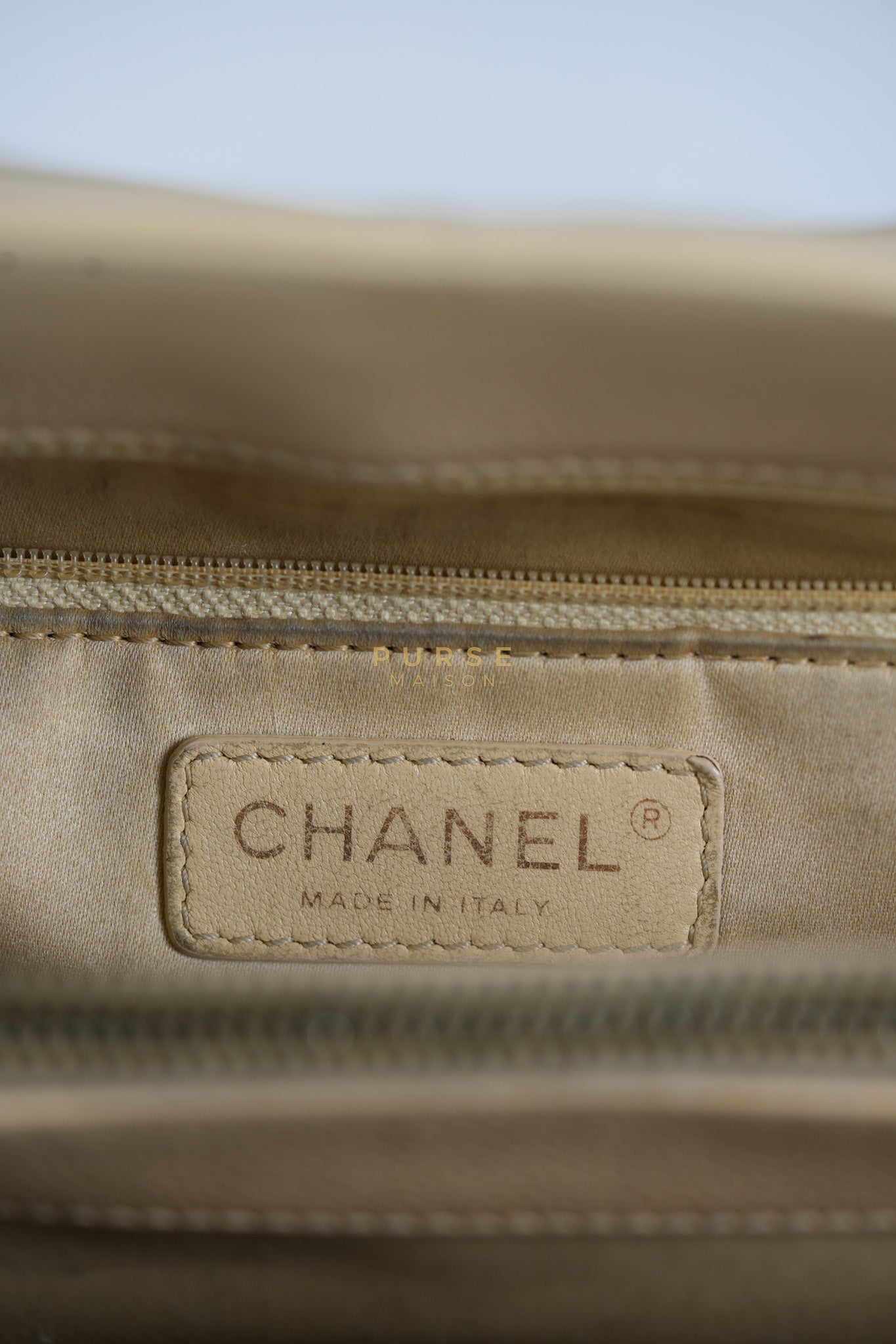 Grand Shopping Tote (GST) Beige in Caviar Leather and Gold Hardware Series 16 | Purse Maison Luxury Bags Shop