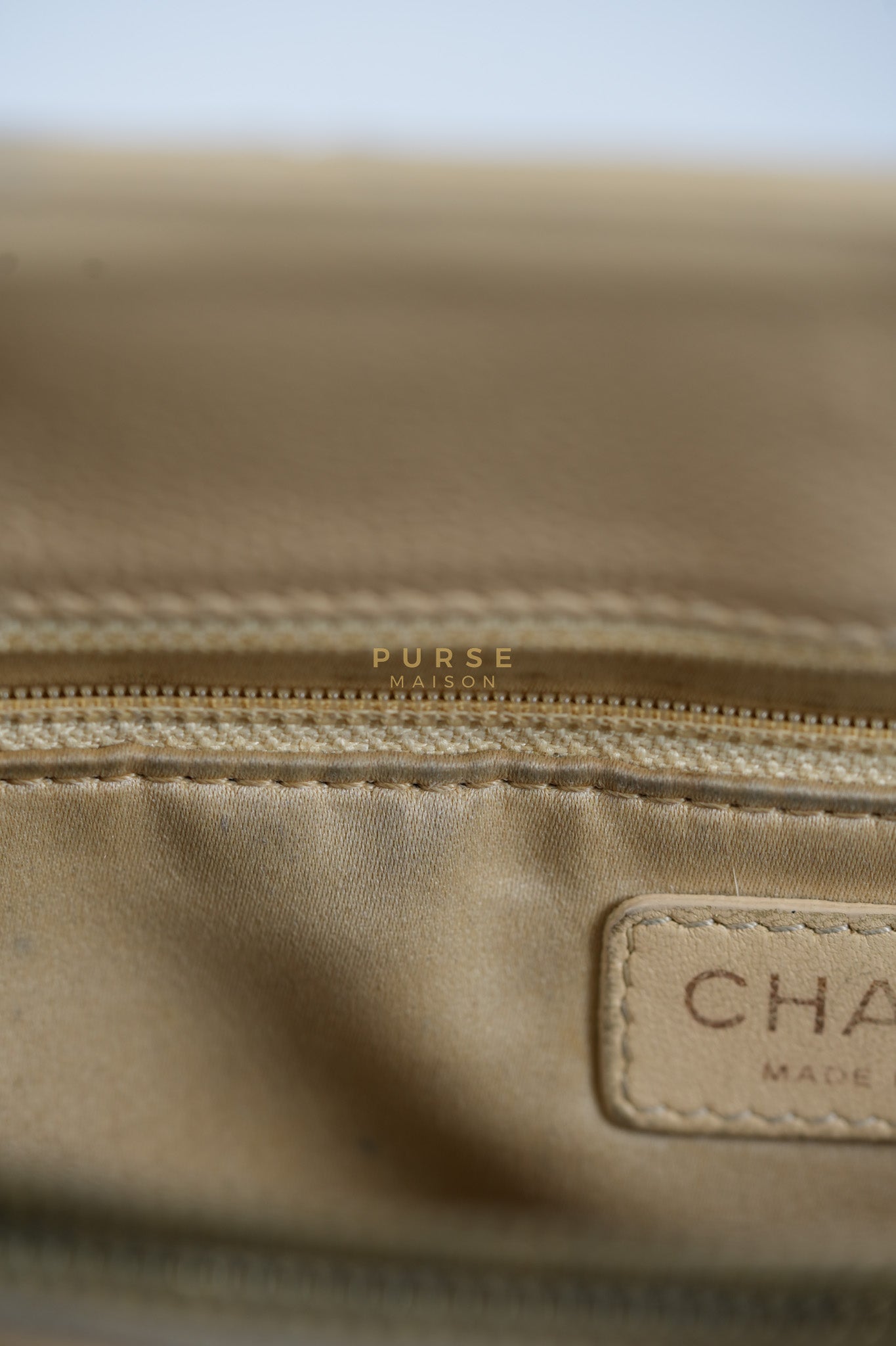 Grand Shopping Tote (GST) Beige in Caviar Leather and Gold Hardware Series 16 | Purse Maison Luxury Bags Shop