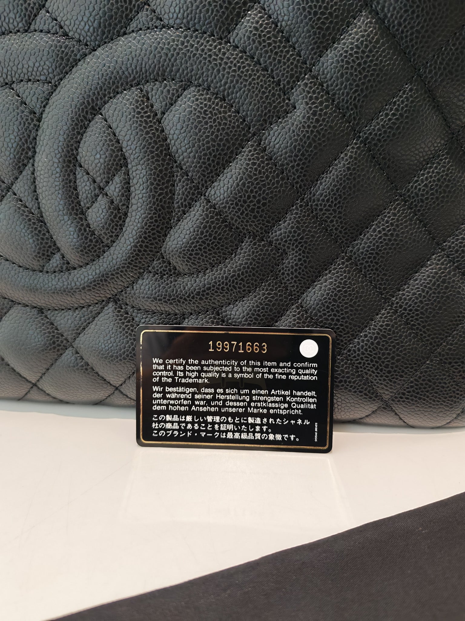 Grand Shopping Tote (GST) in Black Caviar Leather and Gold Hardware Series 19/63 | Purse Maison Luxury Bags Shop